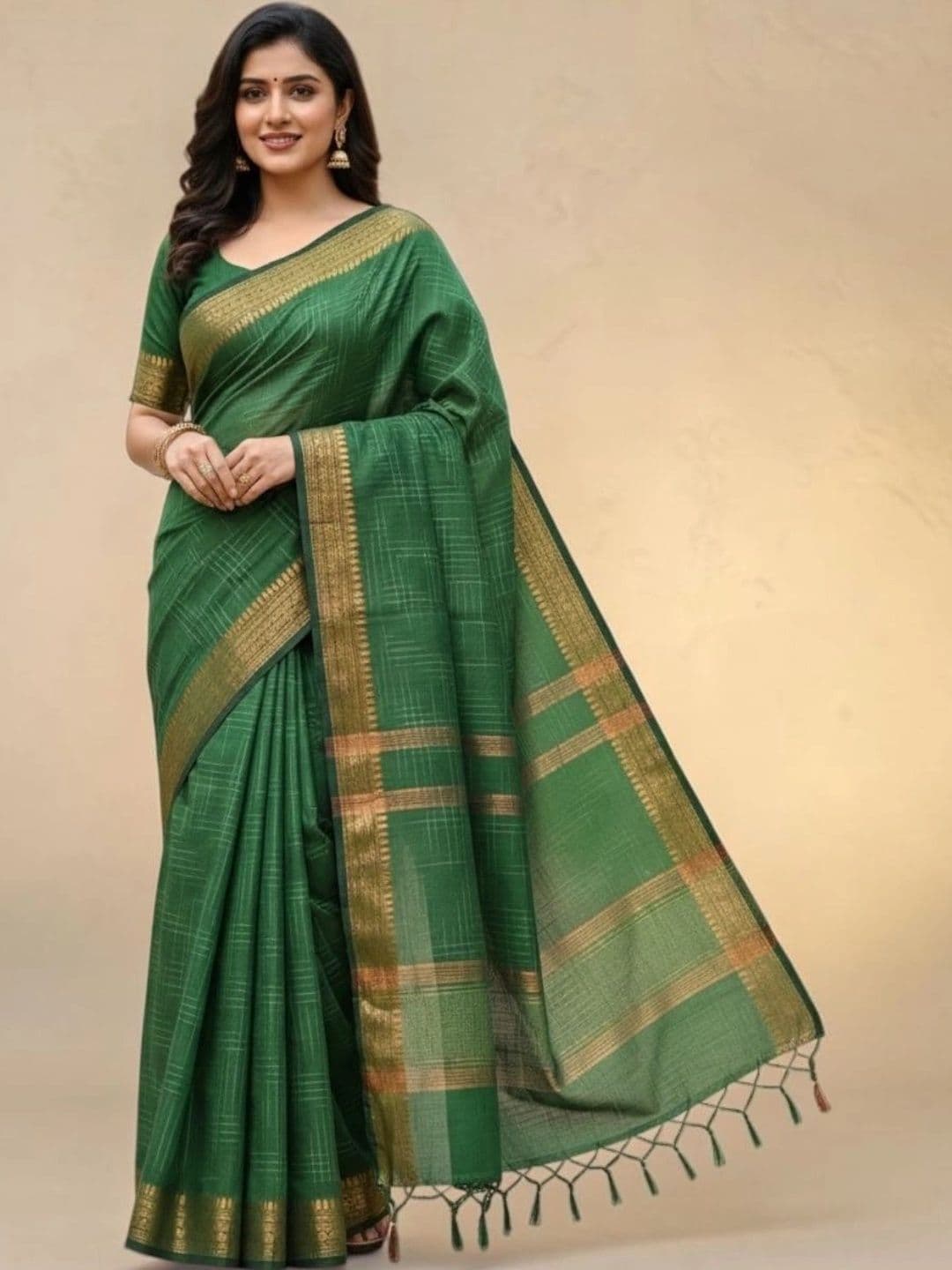Aalinganam Woven Design Zari Venkatgiri Saree - view 1