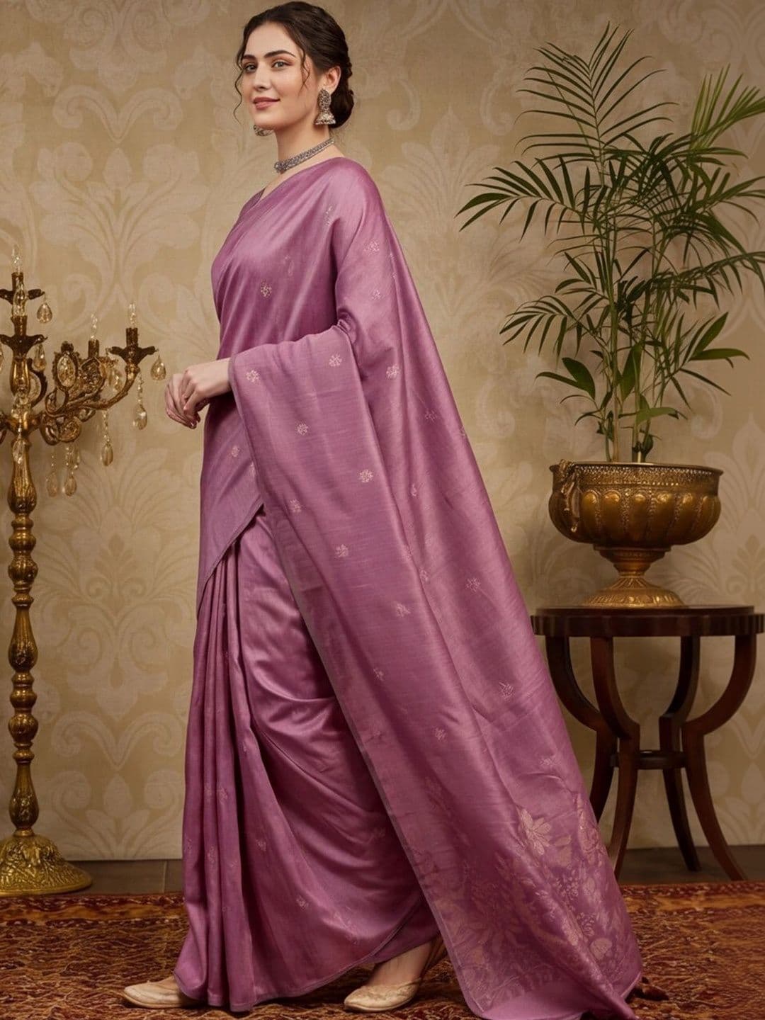 Mitera Woven Design Zari Silk Cotton Fusion Banarasi Saree thumbnail 3