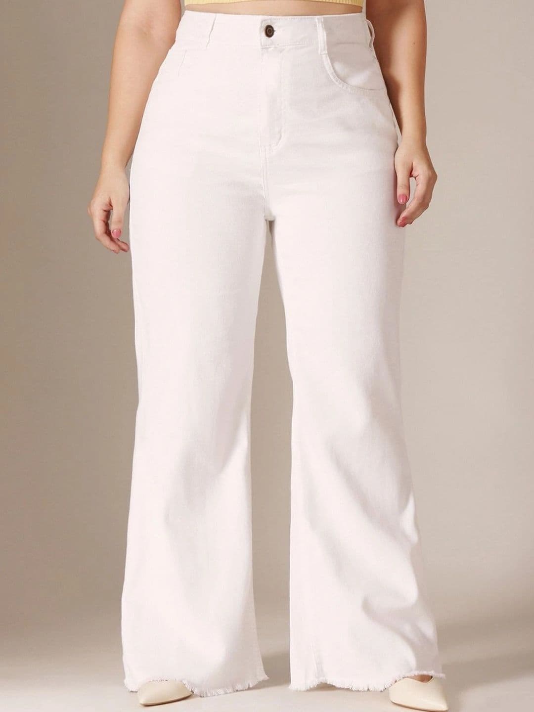 Miss Chase A+ Women Bootcut High-Rise Heavy Fade Cuffed Hem Stretchable Jeans - view 1