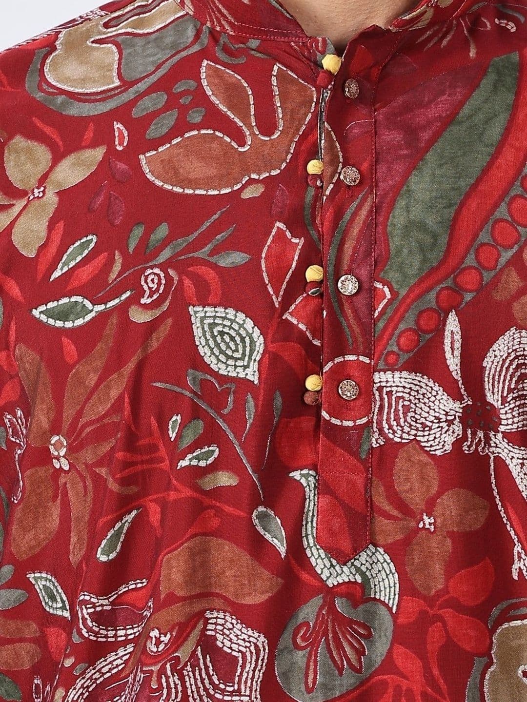 Anouk Men Floral Printed Indie Florals Kurta thumbnail 7