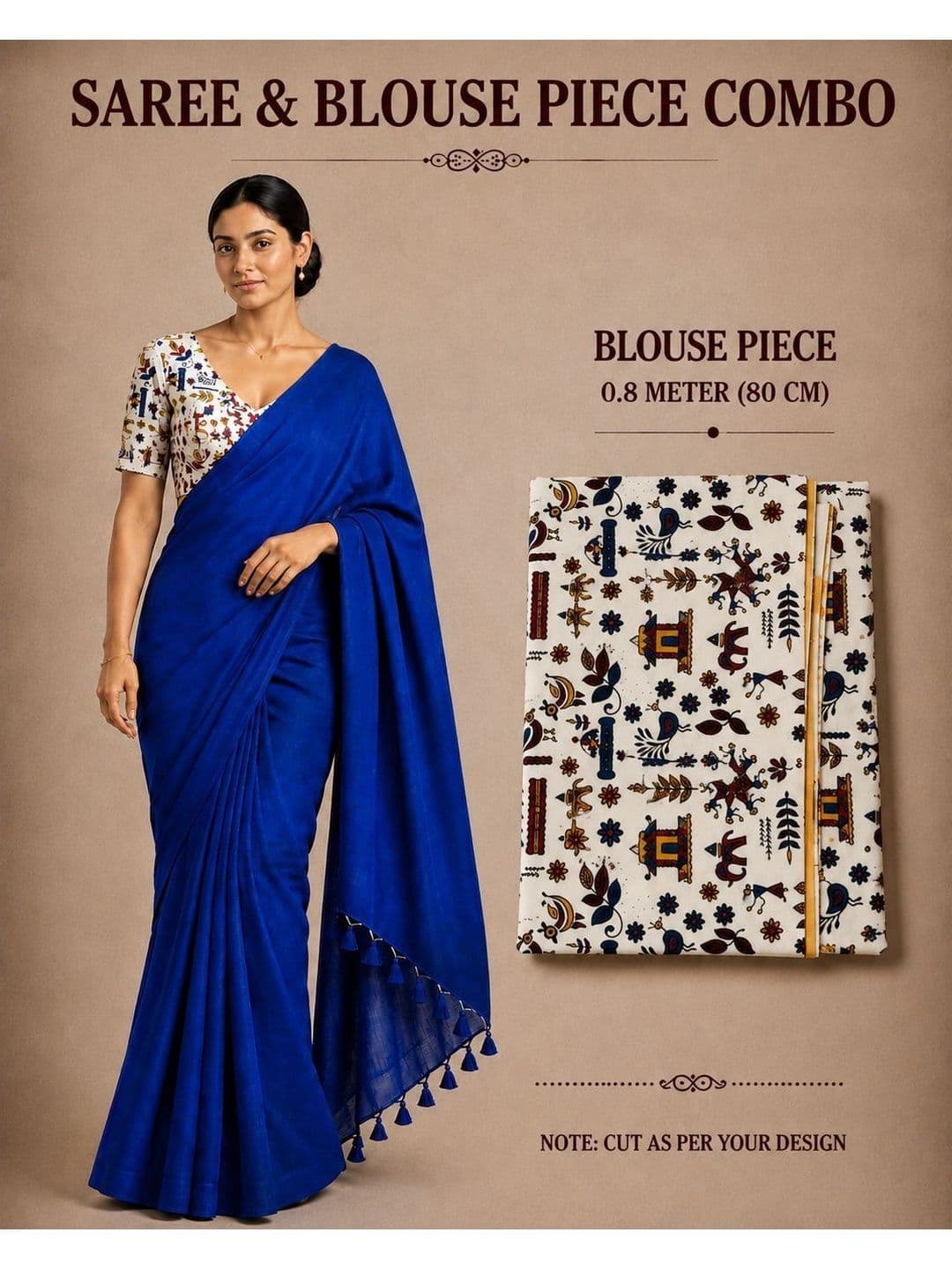 TWRIL Kalamkari Pure Cotton Saree thumbnail 3