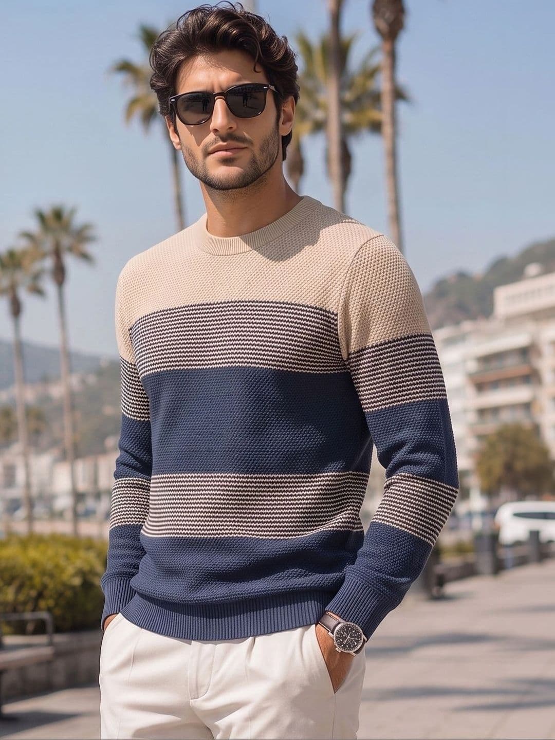 SZN Men Striped Pullover - view 1