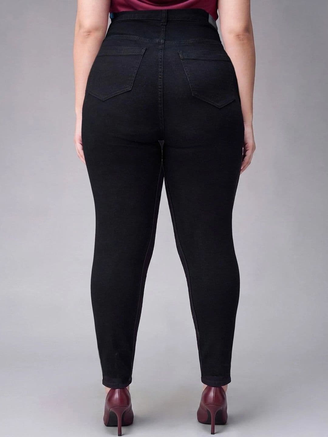 Miss Chase A+ Women Skinny Fit High-Rise Heavy Fade Stretchable Jeans thumbnail 4