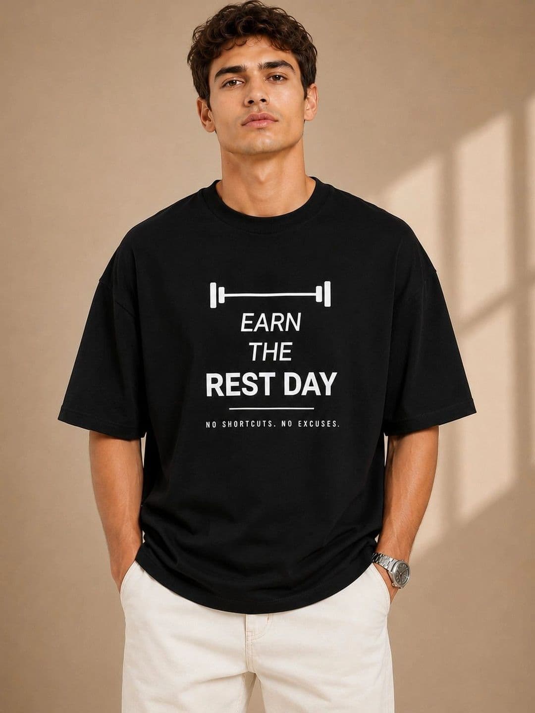 Roadster Men Typography Printed Drop-Shoulder Sleeves T-shirt thumbnail 6