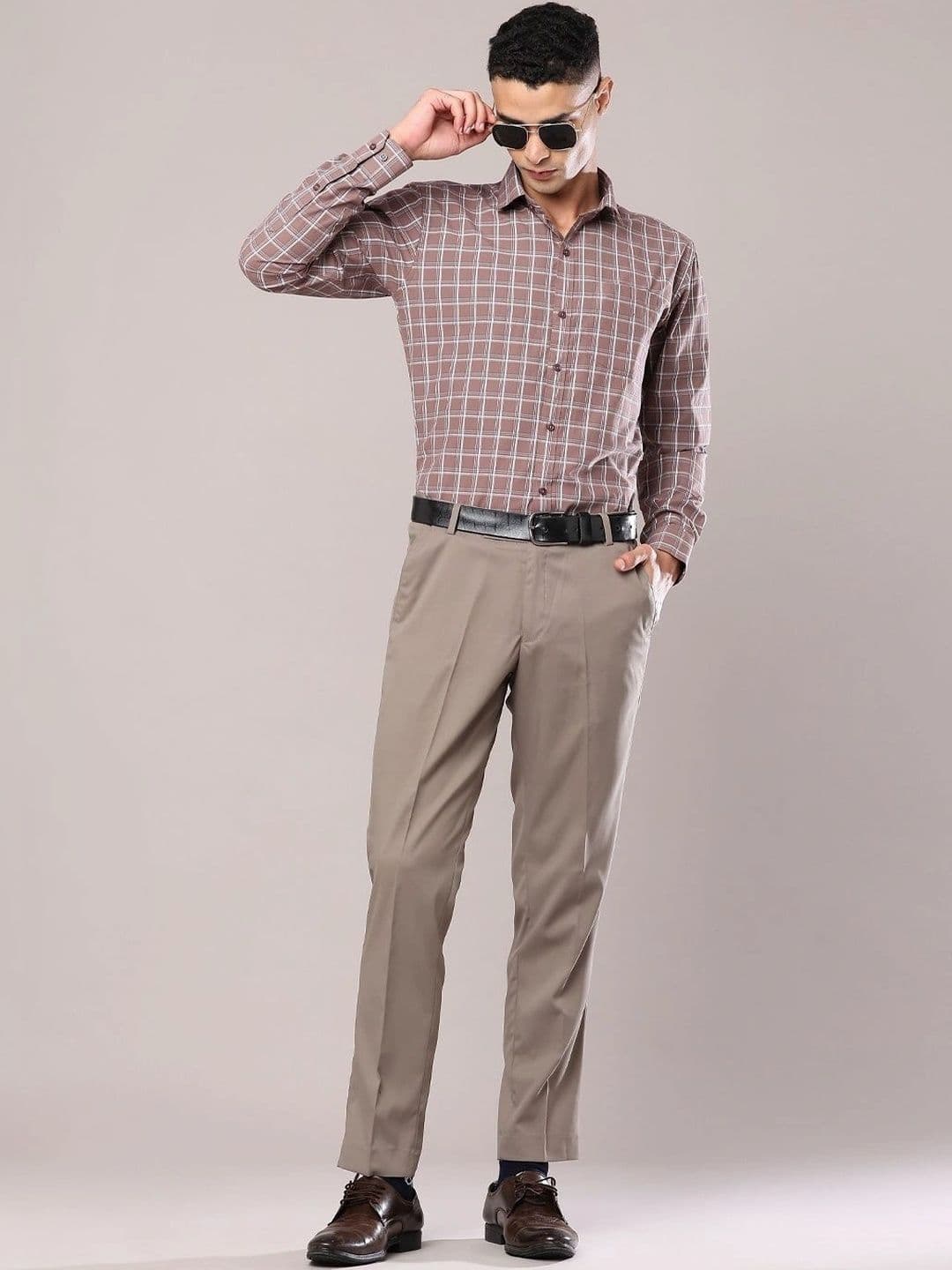 V-Mart Men Windowpane Checks Checked Casual Shirt thumbnail 4