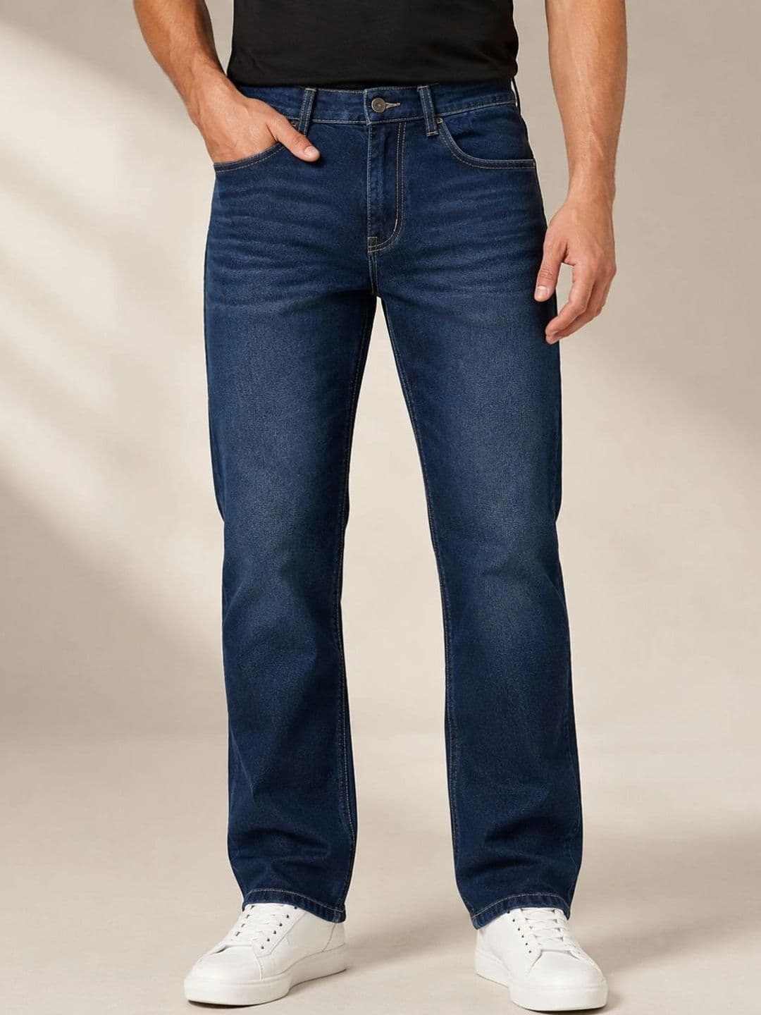ZUSH Men Straight Fit Mid-Rise Stretchable Jeans - view 1