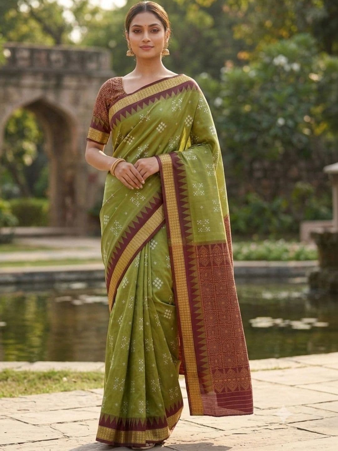 SHOPSILK Zari Art Silk Sambalpuri Saree - view 1
