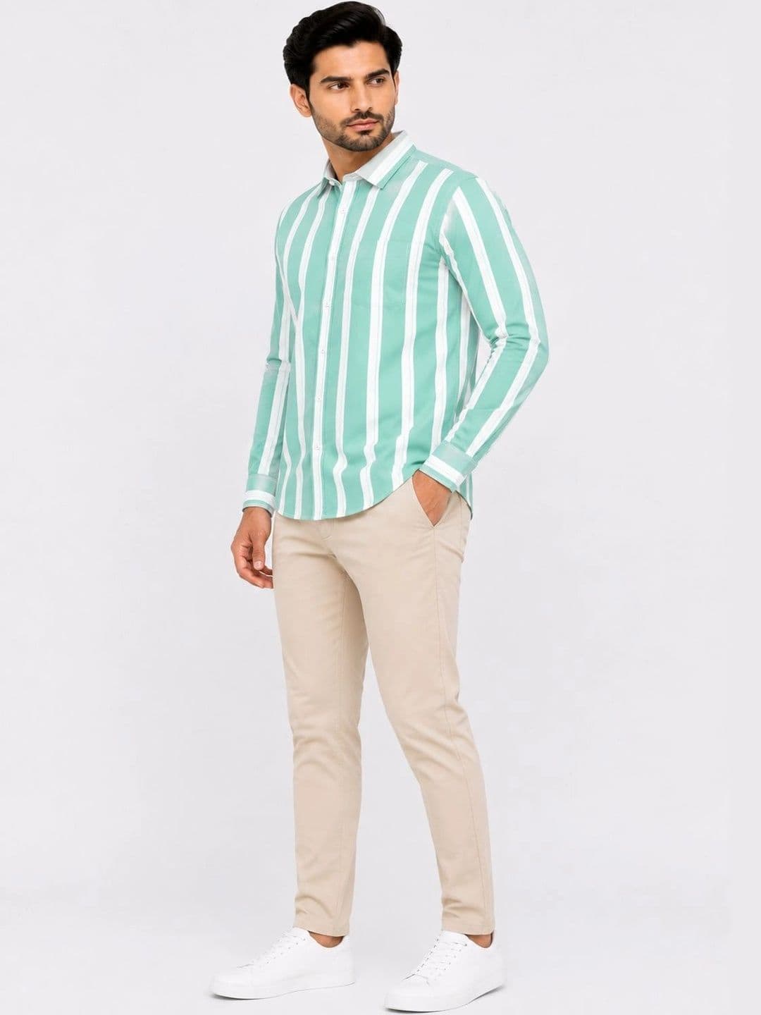 Copsang Men Standard Striped Casual Shirt thumbnail 3