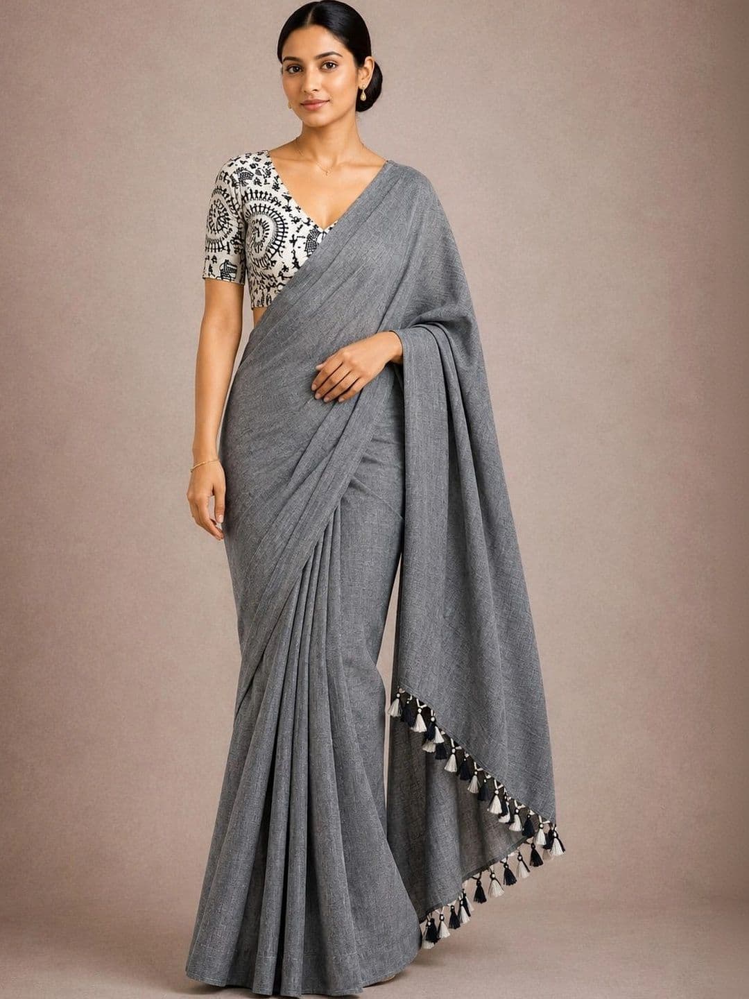 OSARIO Kalamkari Pure Cotton Saree - view 1