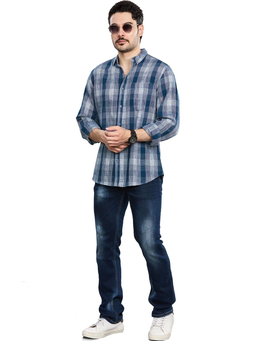 Mast & Harbour Men Gingham Checks Checked Casual Shirt thumbnail 6