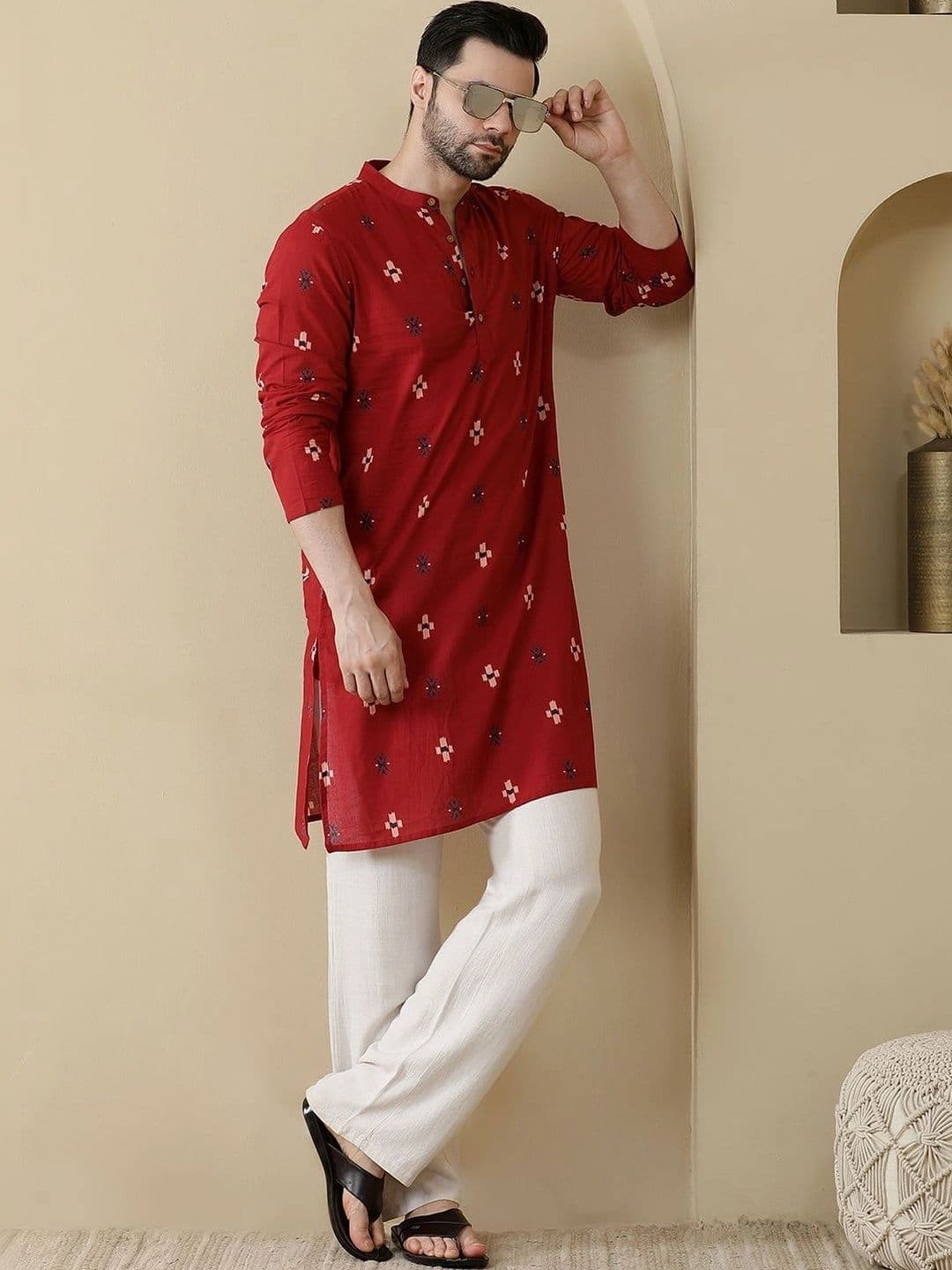 Anouk Men Ethnic Motifs Printed Kurta thumbnail 6