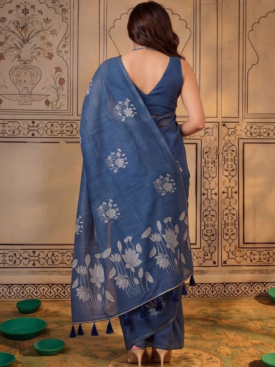 Mitera Woven Design Zari Silk Cotton Fusion Banarasi Saree thumbnail 6