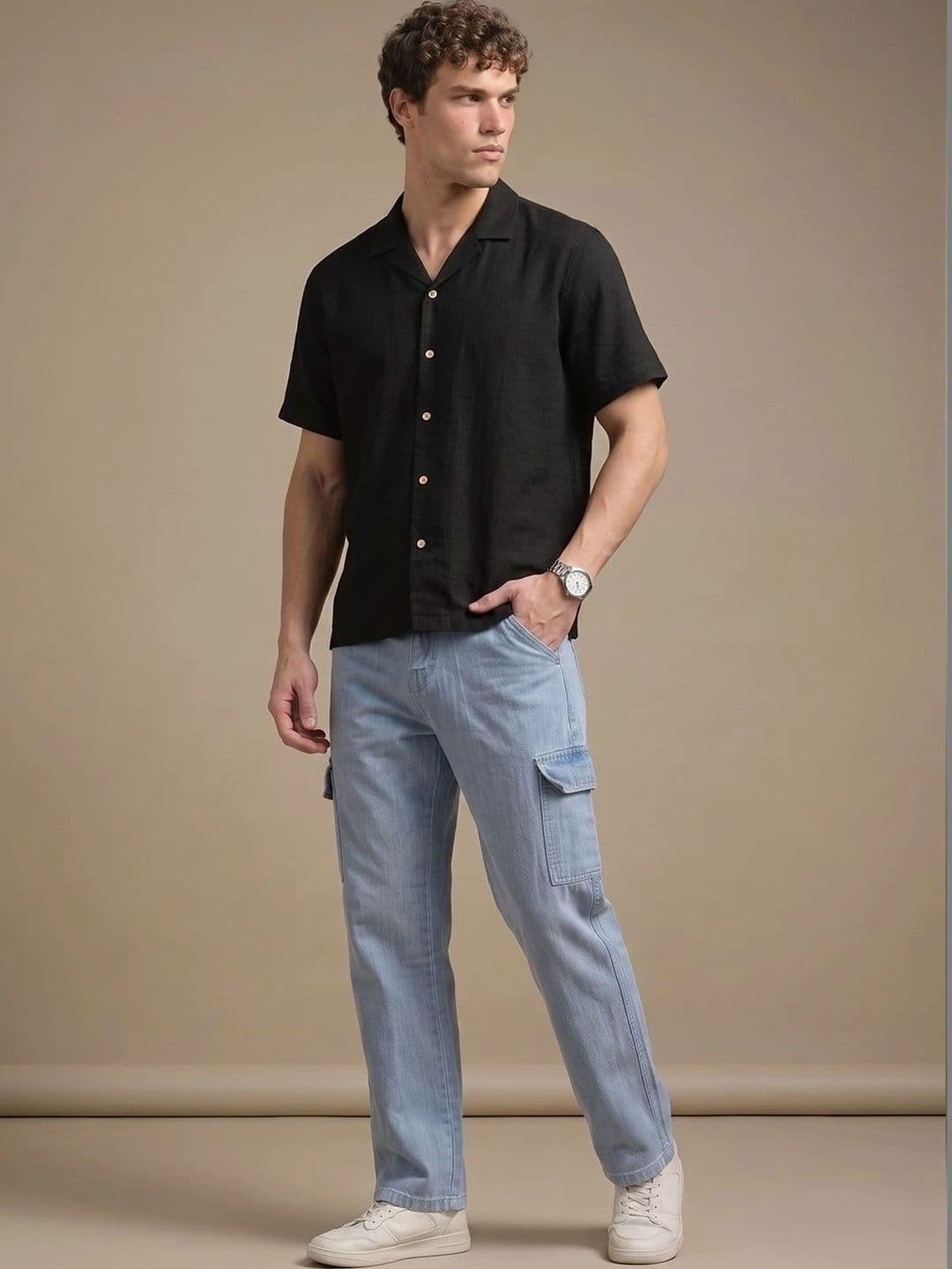 MaverIQ Men Classic Regular Fit Mid-Rise Stretchable Jeans thumbnail 4