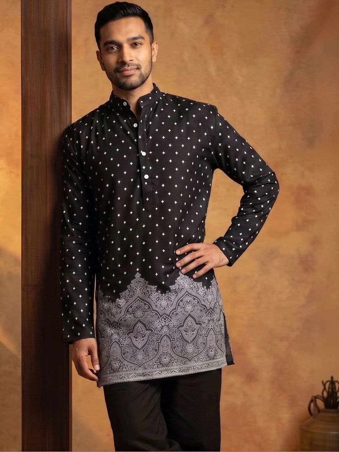 Jompers Men Ethnic Motifs Printed Kurta thumbnail 4