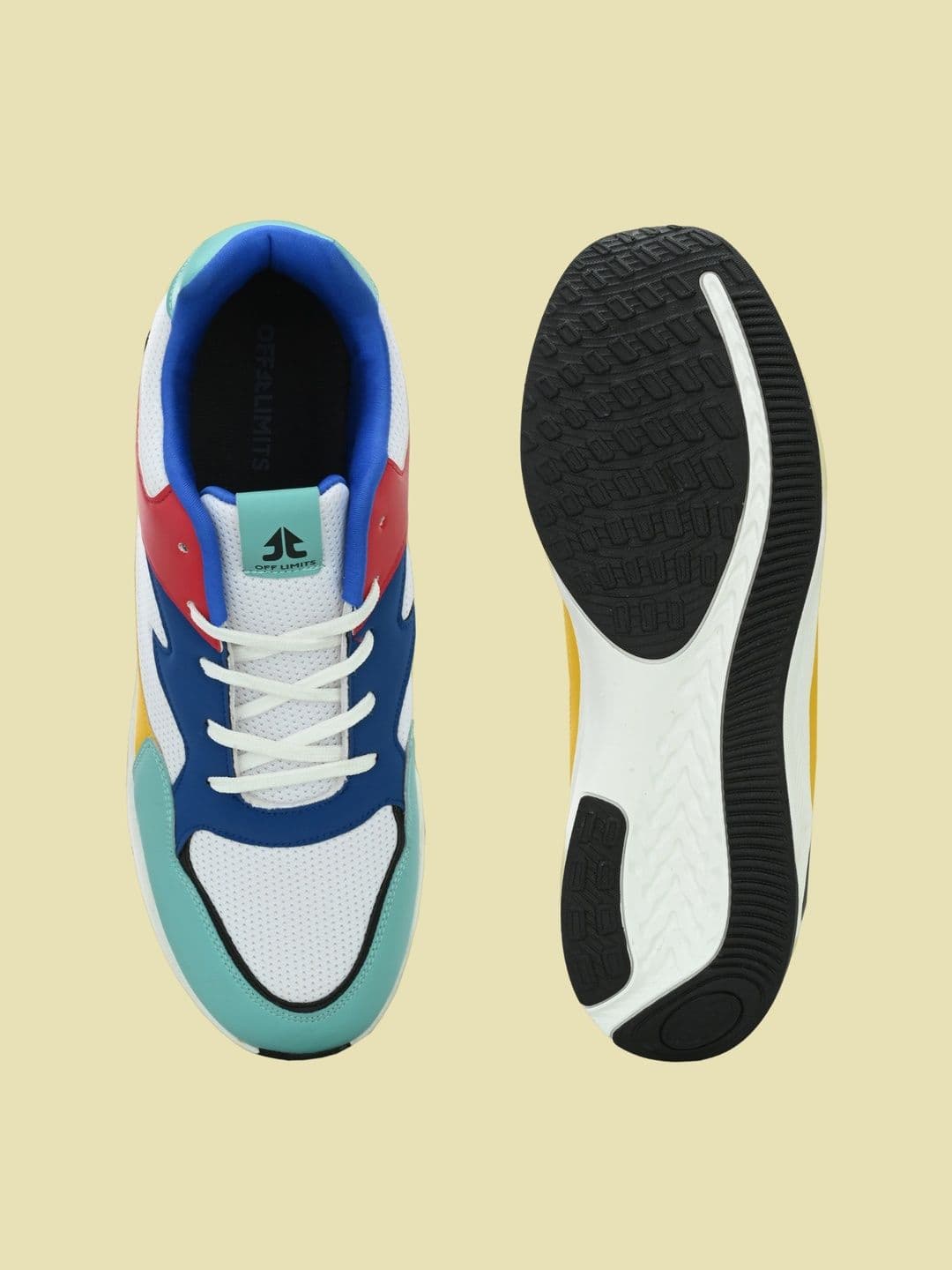 OFF LIMITS Men White Mesh Running Non-Marking Shoes thumbnail 4