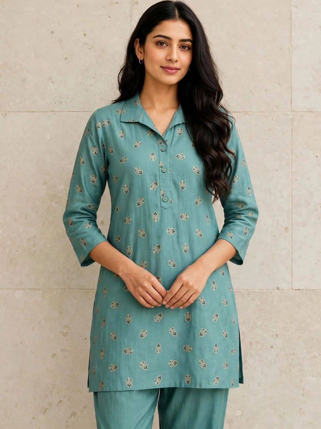 Kasendra Women Ethnic Motifs Printed Regular Kurta with Trousers - view 1