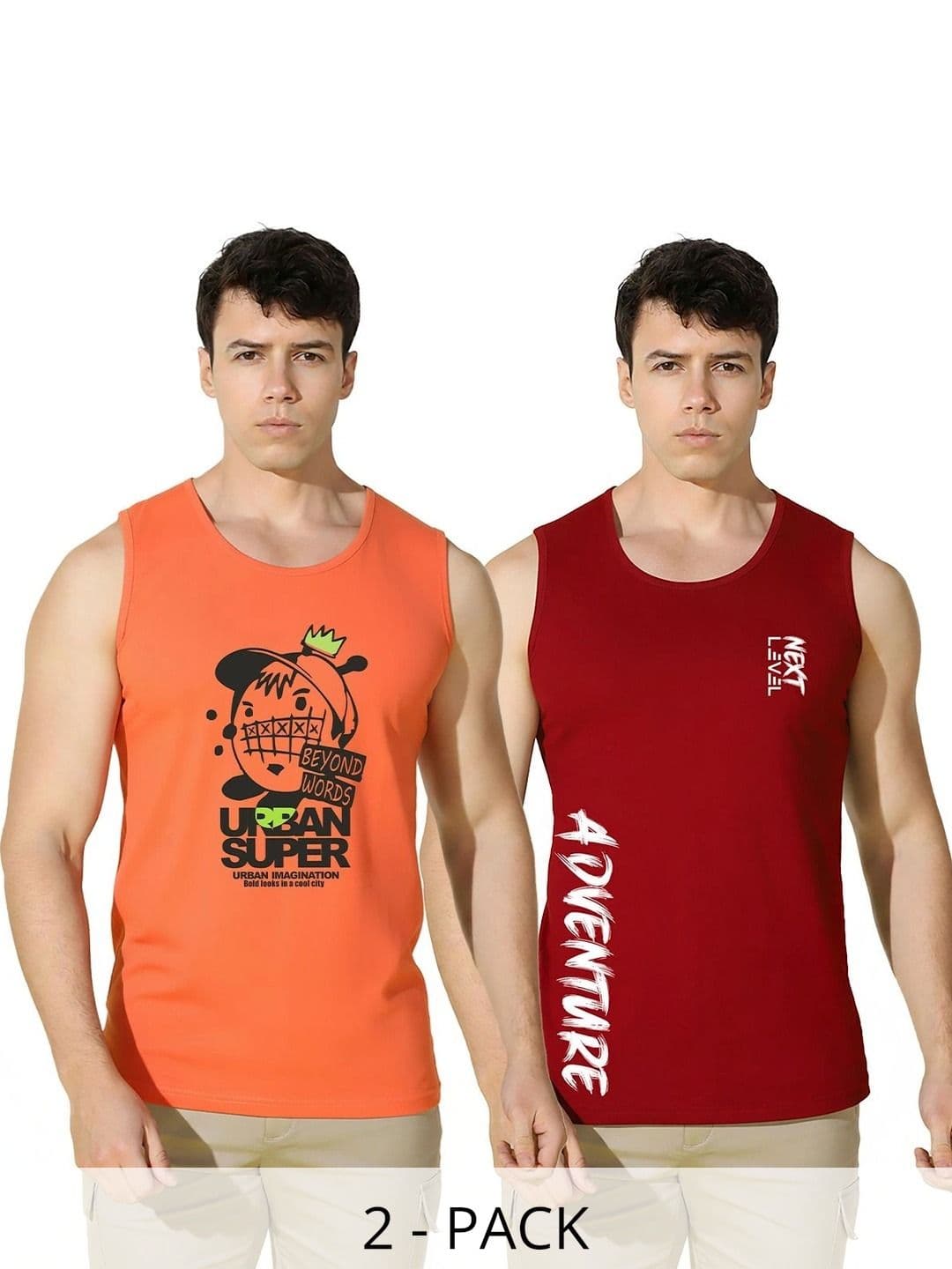 CRYPTIC Men Pack Of 2 Printed T-shirt - view 1