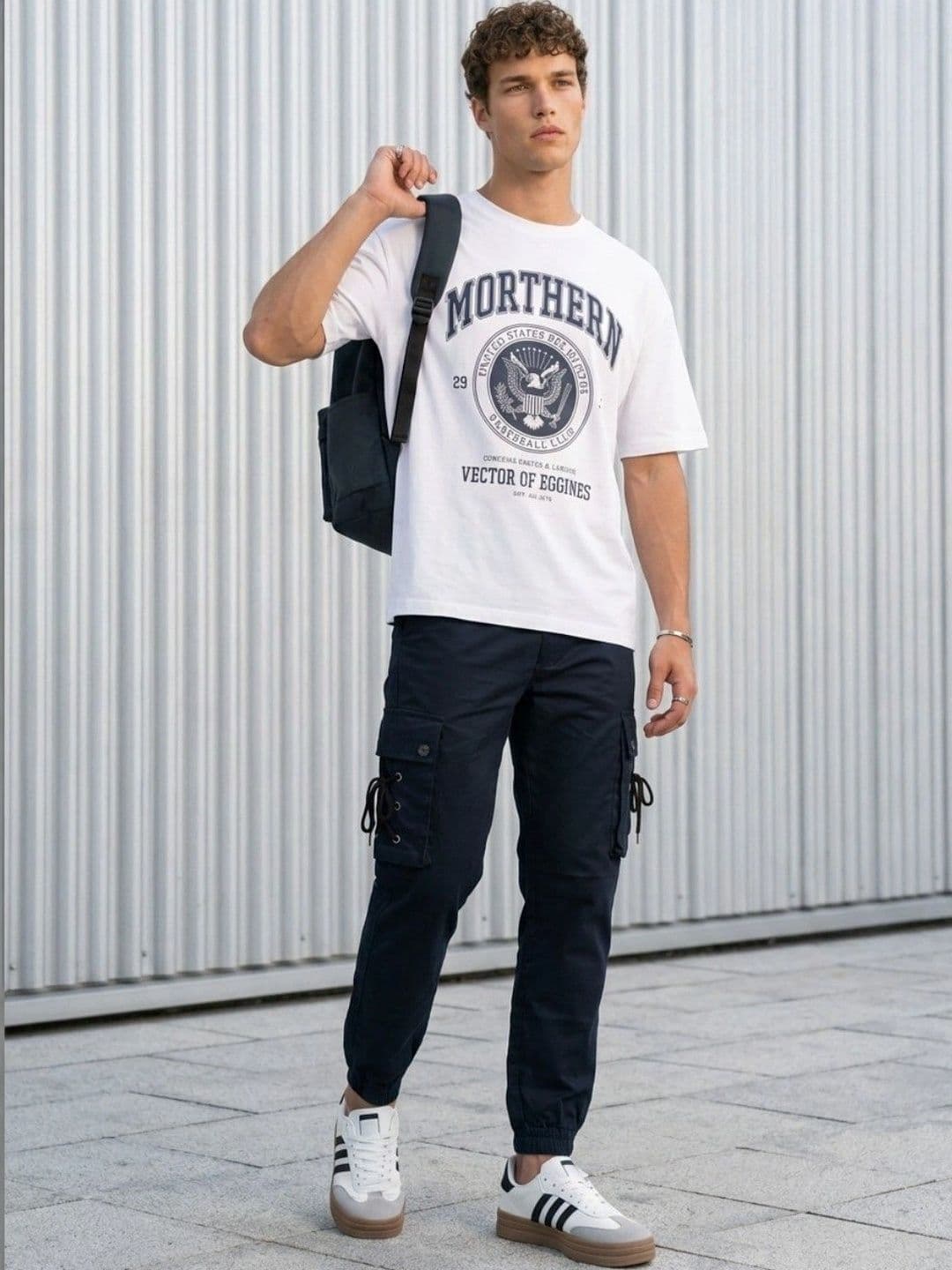 glitchez Men Dark Jogger Mid-Rise Cargo Pants thumbnail 6