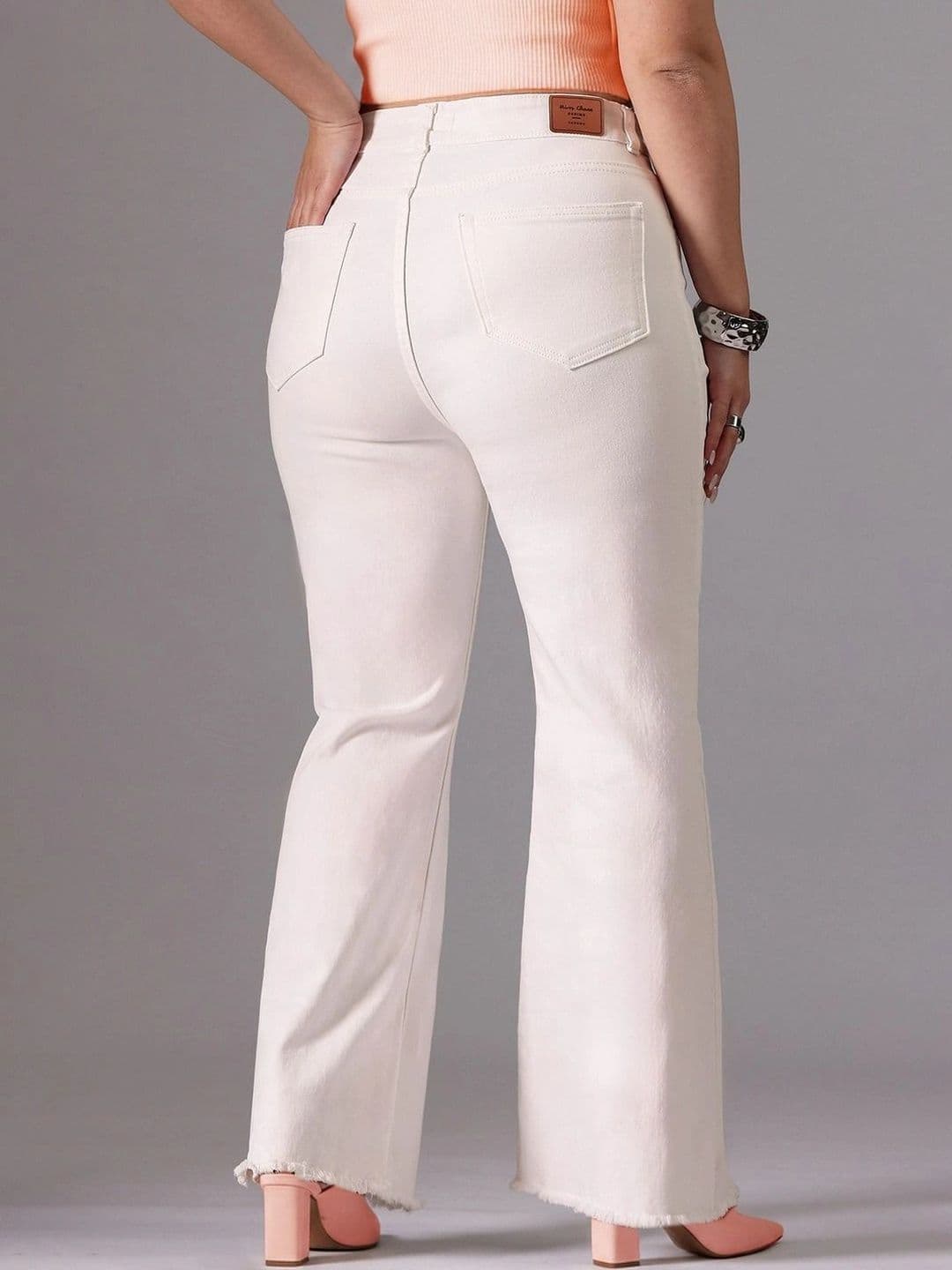 Miss Chase A+ Women Bootcut High-Rise Low Distress Heavy Fade Stretchable Jeans thumbnail 3