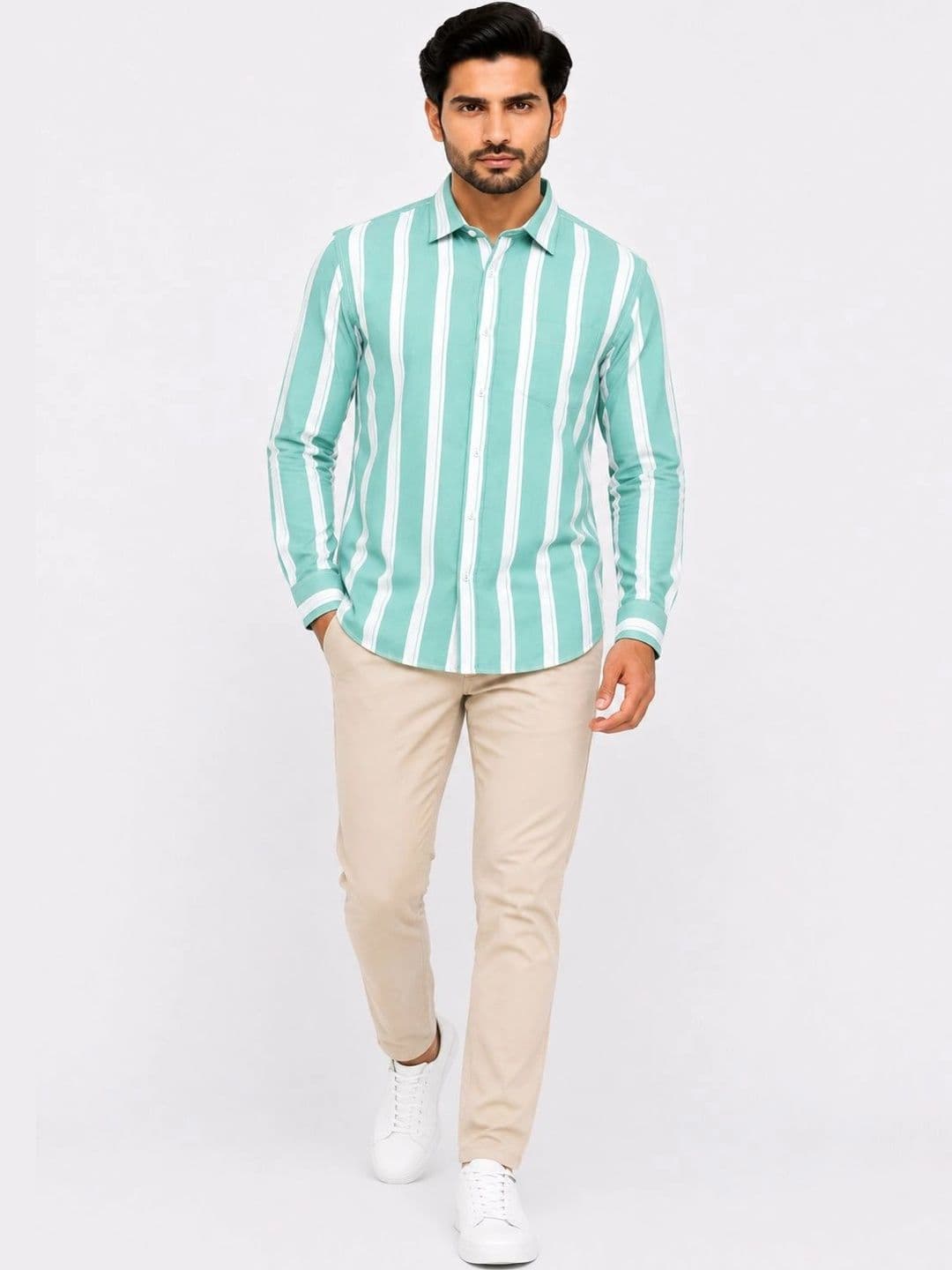 Copsang Men Standard Striped Casual Shirt thumbnail 4