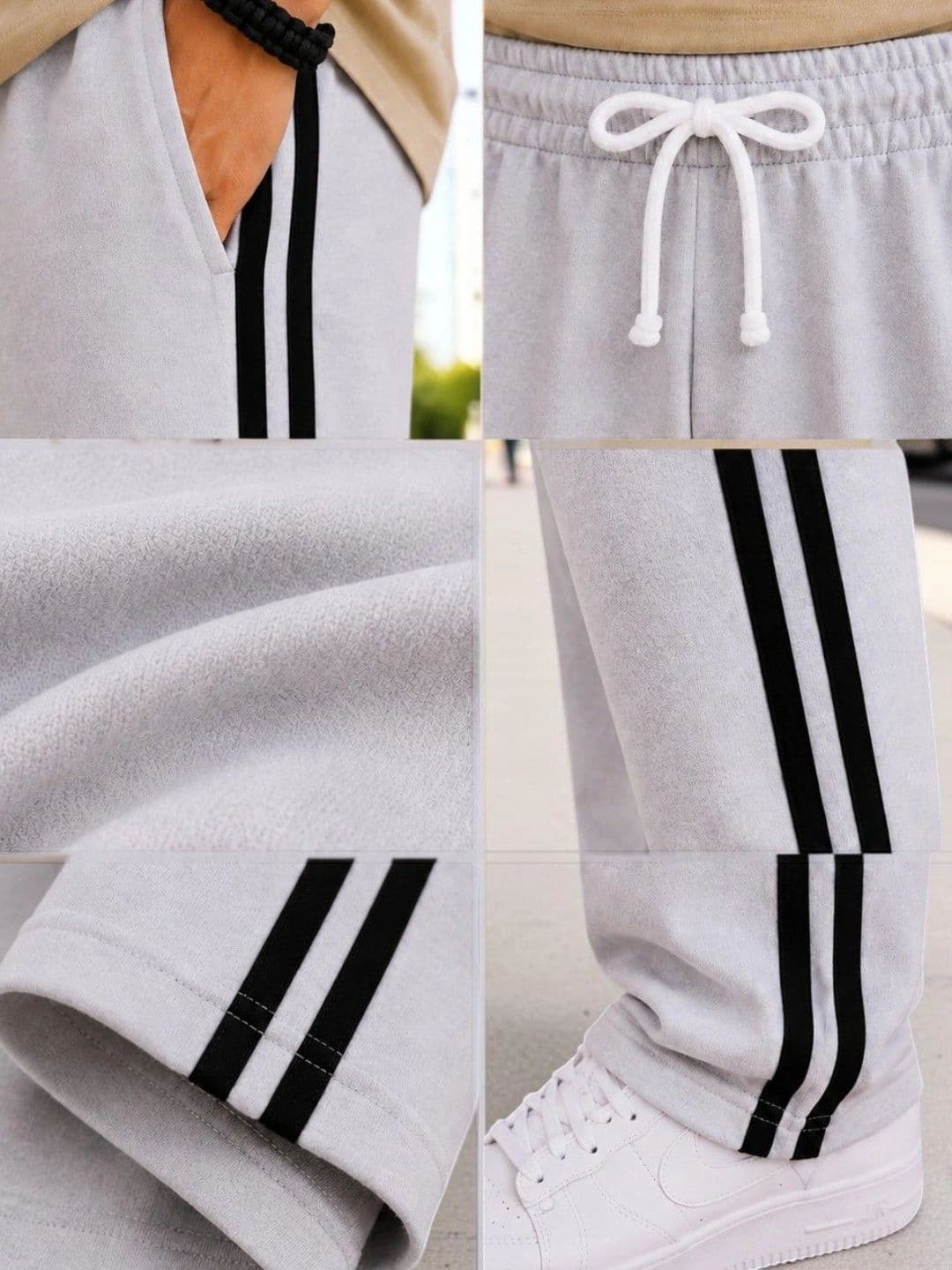 MOJAMEDI Men Straight Fit Striped Training Track Pants thumbnail 4