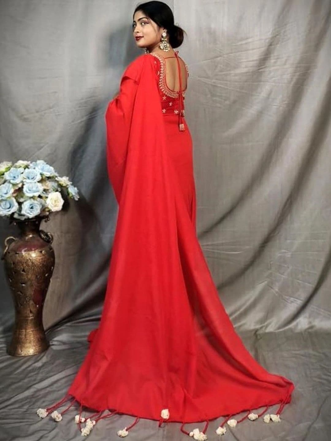 Monde Avenir Embroidered Handloom Khadi Saree thumbnail 3