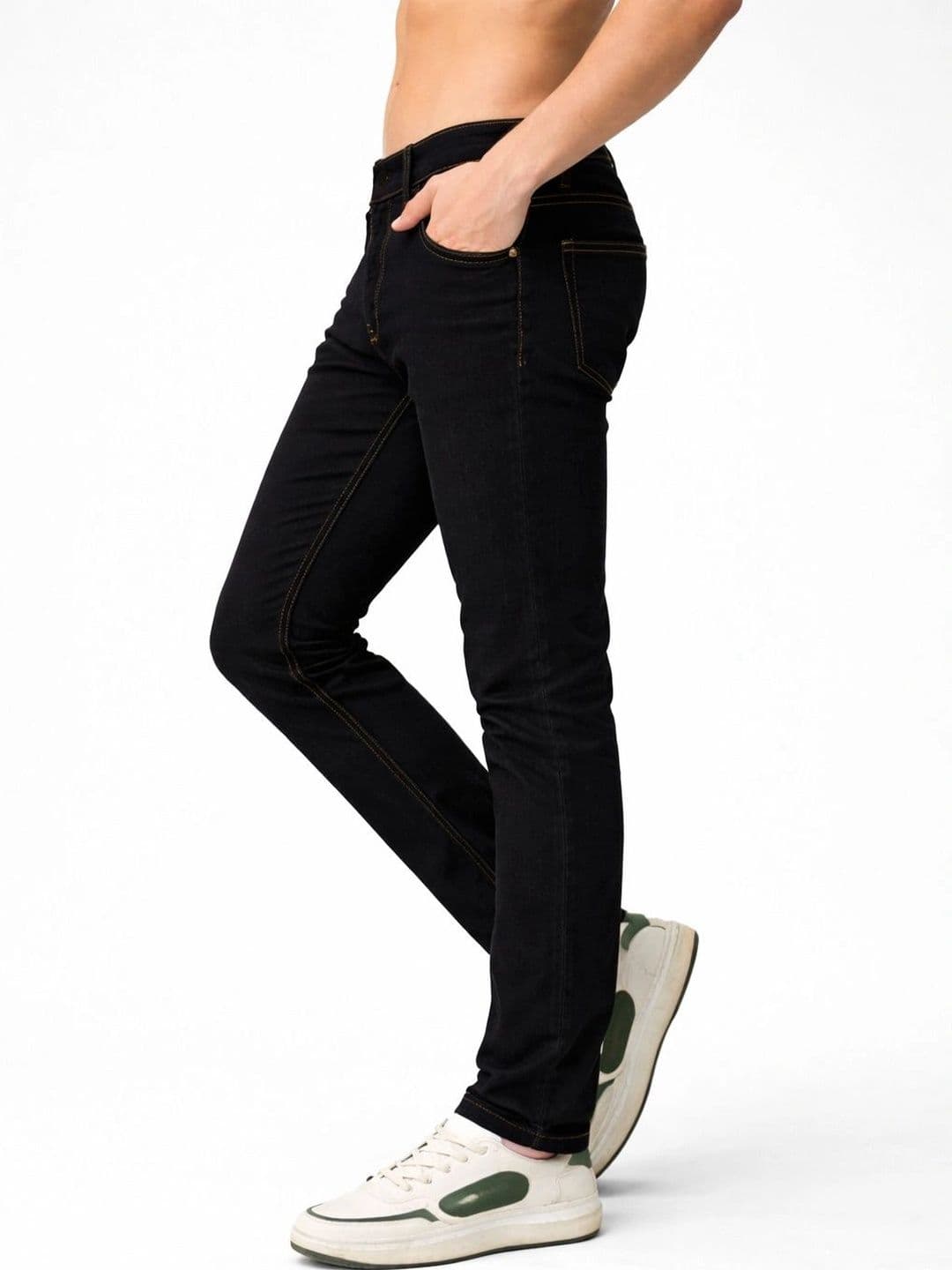 Mast & Harbour Men Regular Fit Mid-Rise Stretchable Jeans thumbnail 4
