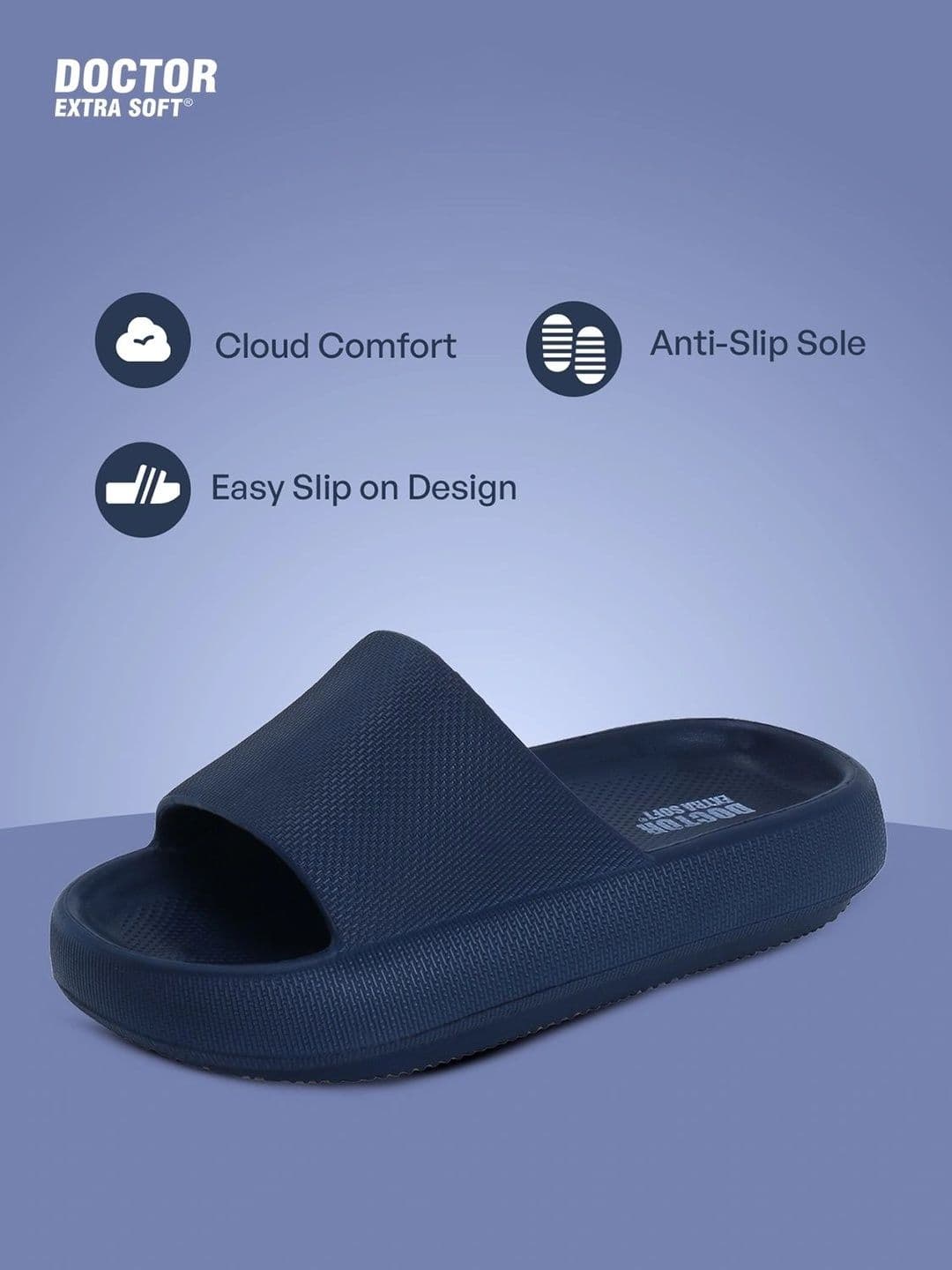 DOCTOR EXTRA SOFT Men Ultra Soft Lightweight Rubber Sliders thumbnail 3