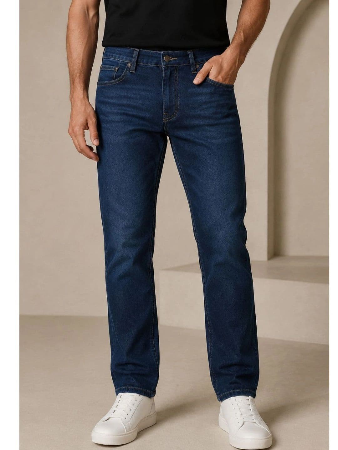 ZUSH Men Straight Fit Mid-Rise Stretchable Jeans - view 1
