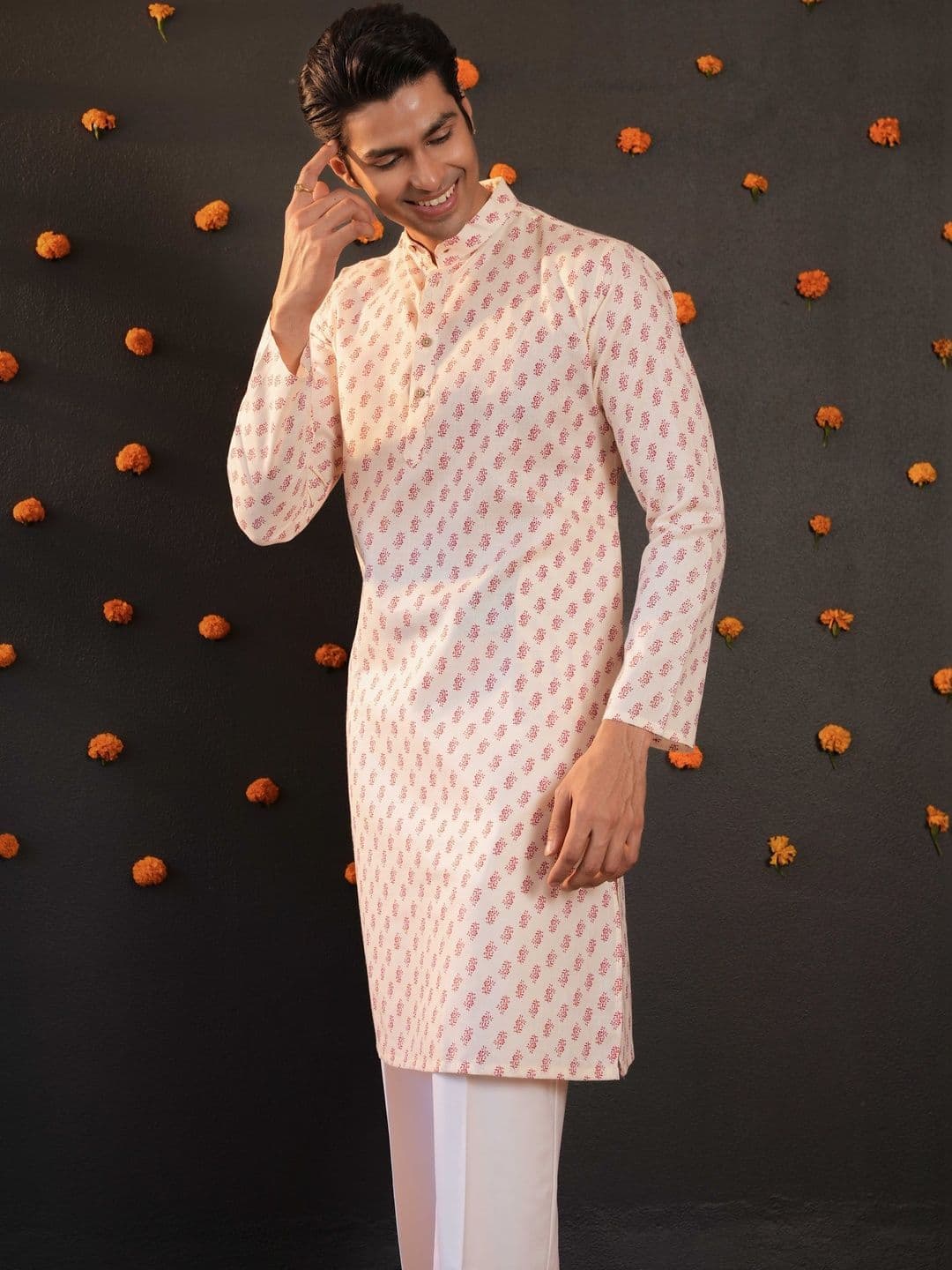 Anouk Printed Mandarin Collar Knee Length Straight Kurta thumbnail 7