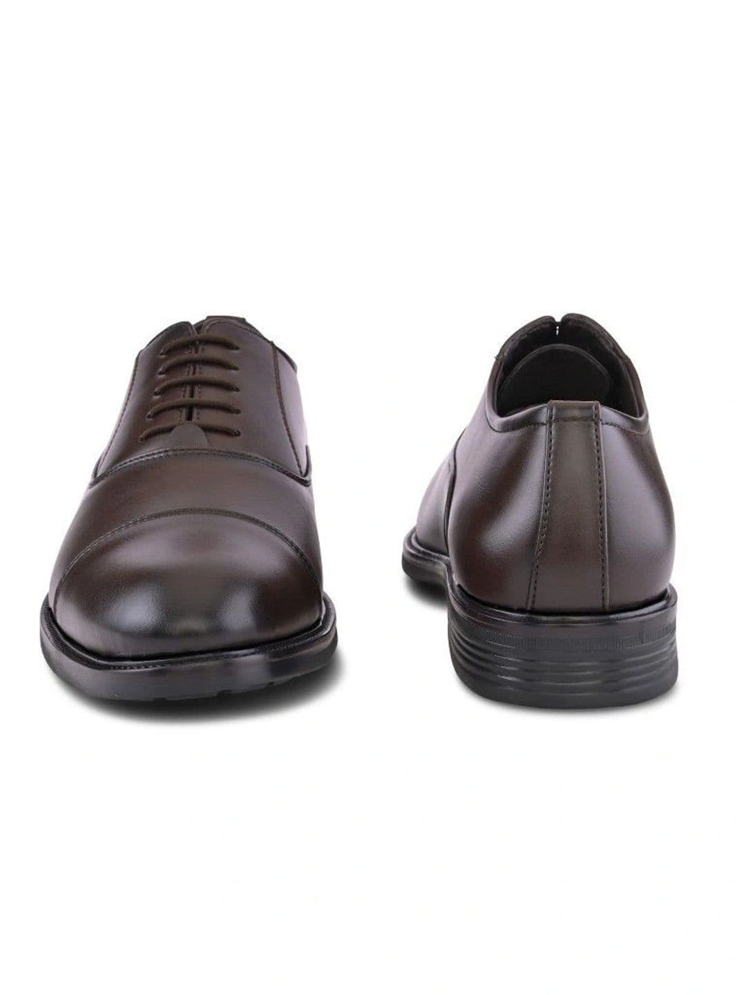 House of Pataudi Men Textured Formal Oxfords thumbnail 6