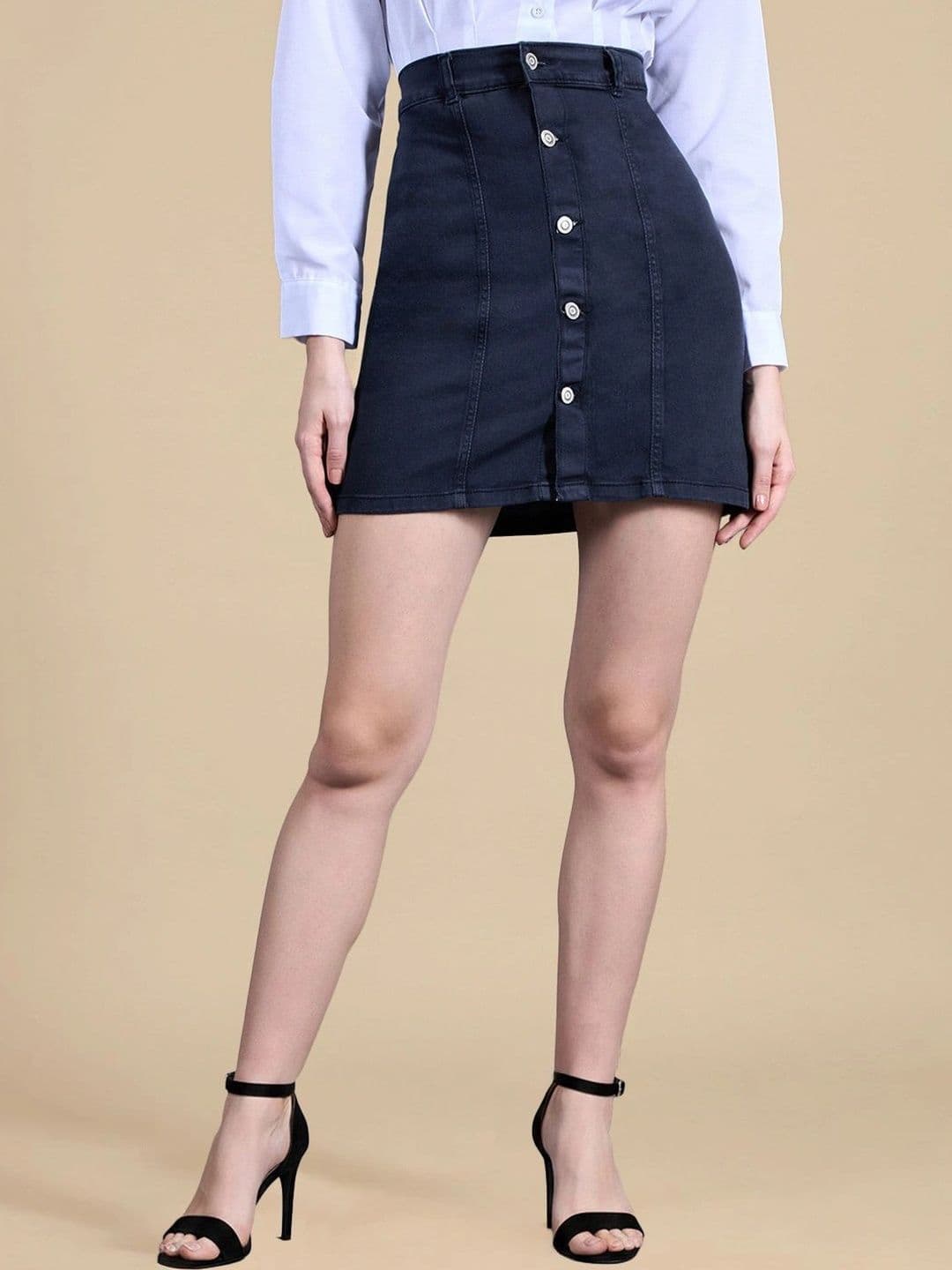 Chemistry Women Denim Mini Straight Skirt - view 1