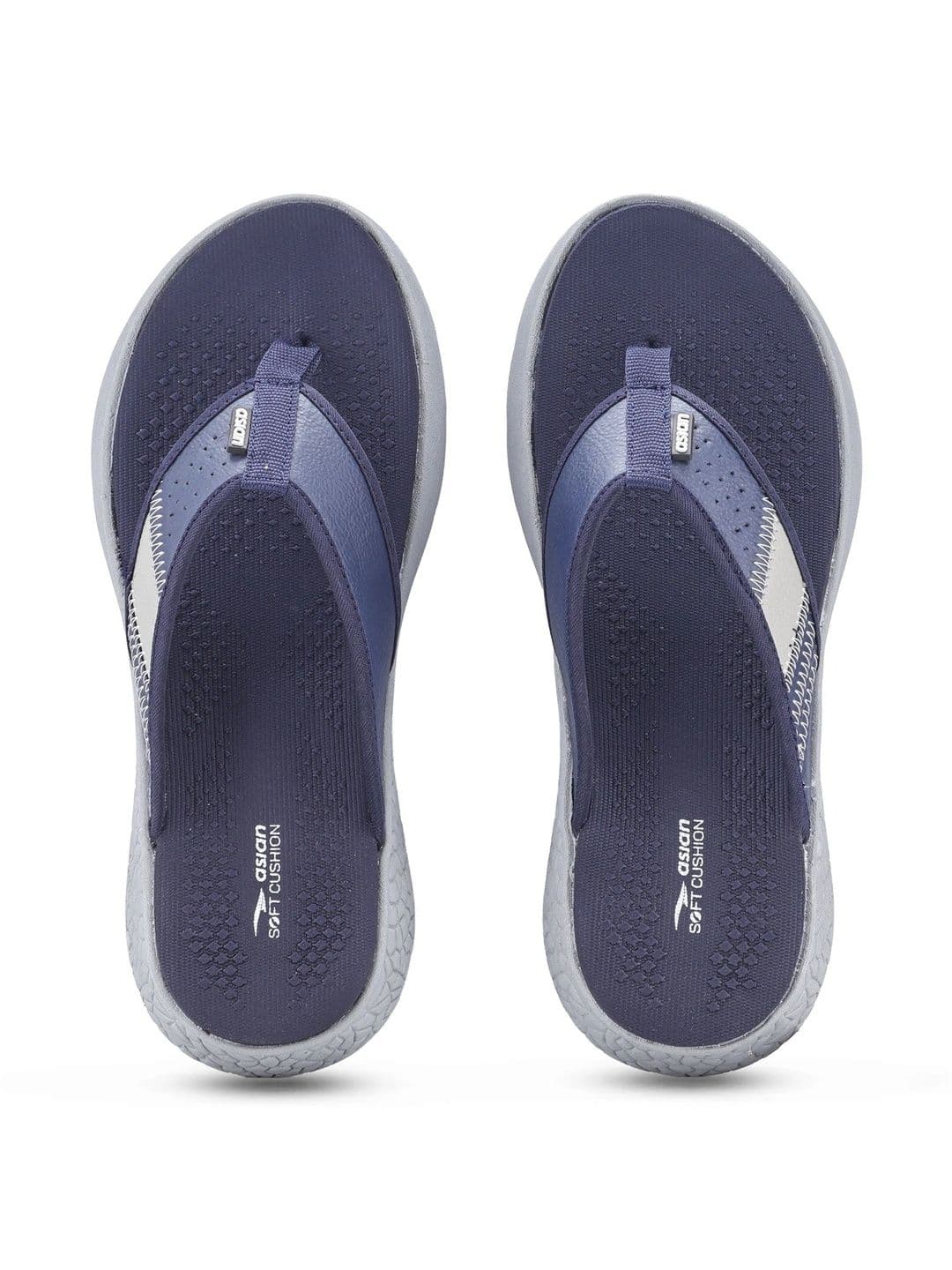 ASIAN Men Colourblocked Thong Flip-Flops thumbnail 2