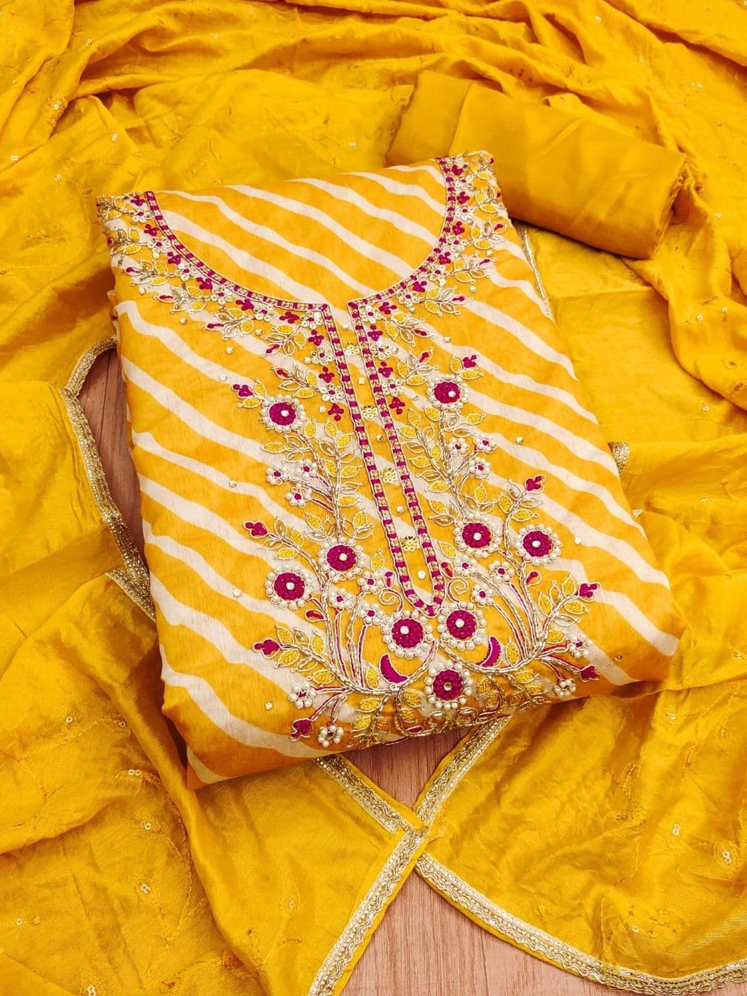 LeeliPeeri Designer Printed Unstitched Dress Material - view 1