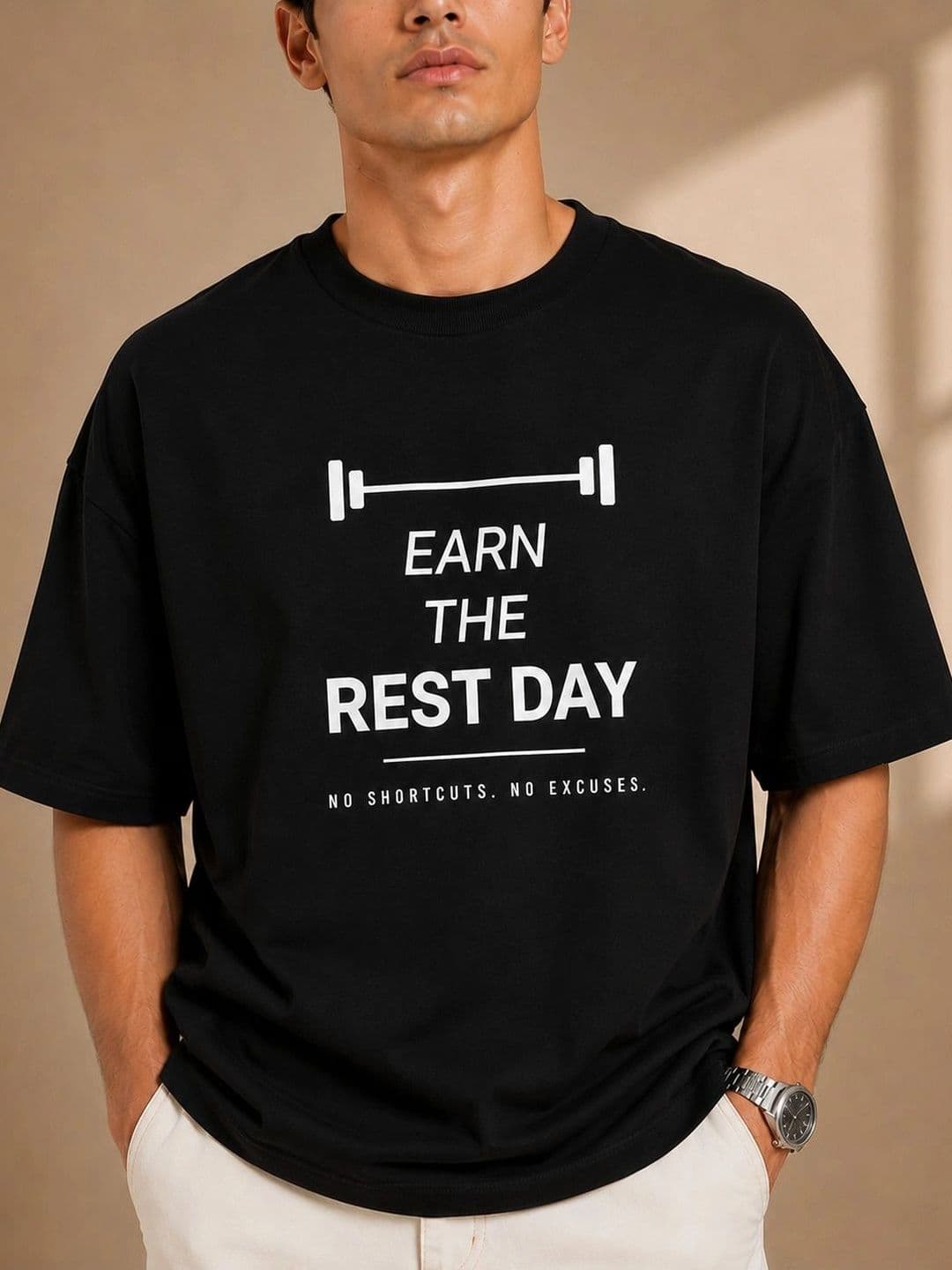 Roadster Men Typography Printed Drop-Shoulder Sleeves T-shirt thumbnail 3