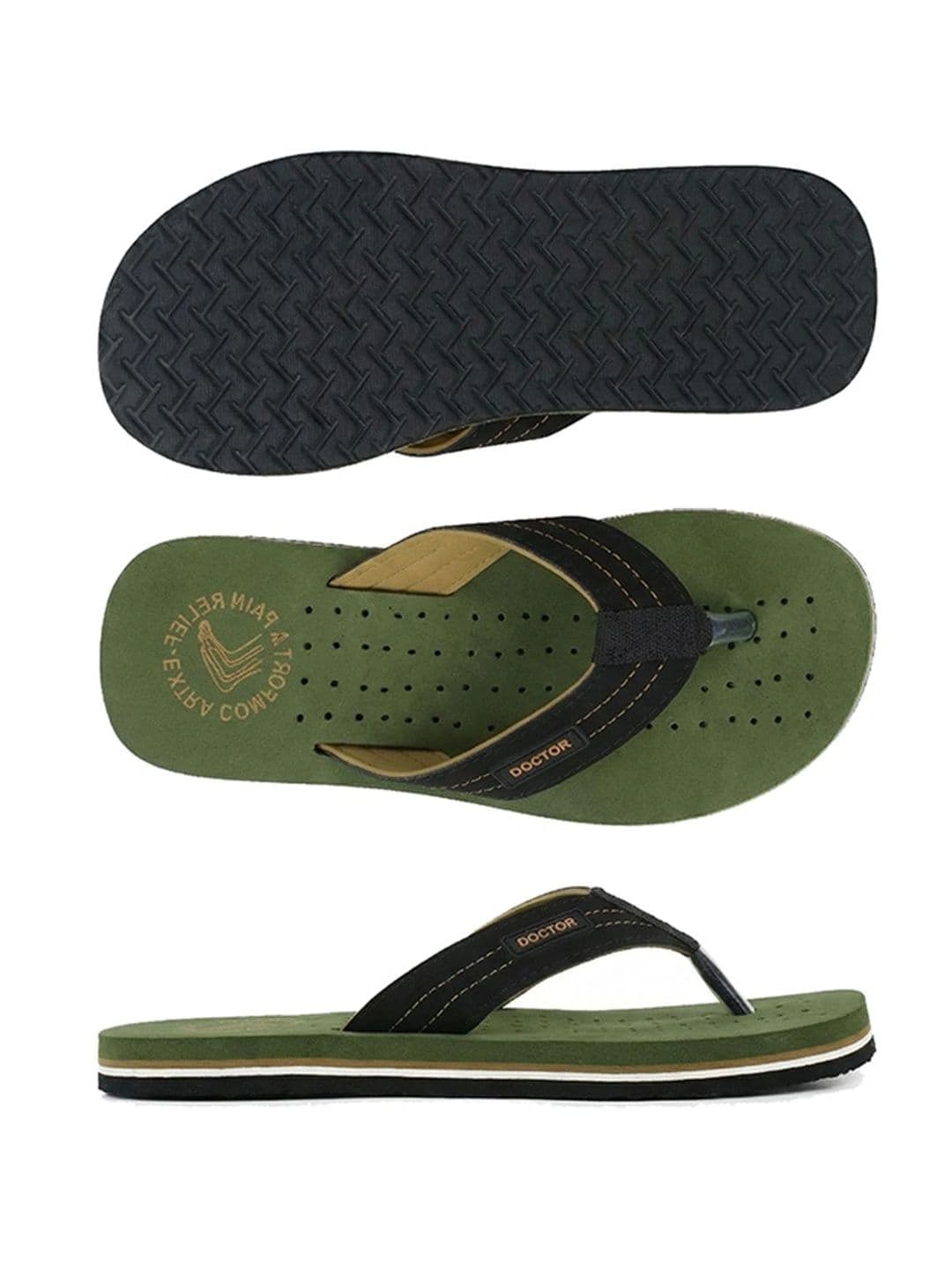 DOCTOR EXTRA SOFT Men Ultra Soft Orthopedic Thong Flip-Flops thumbnail 2