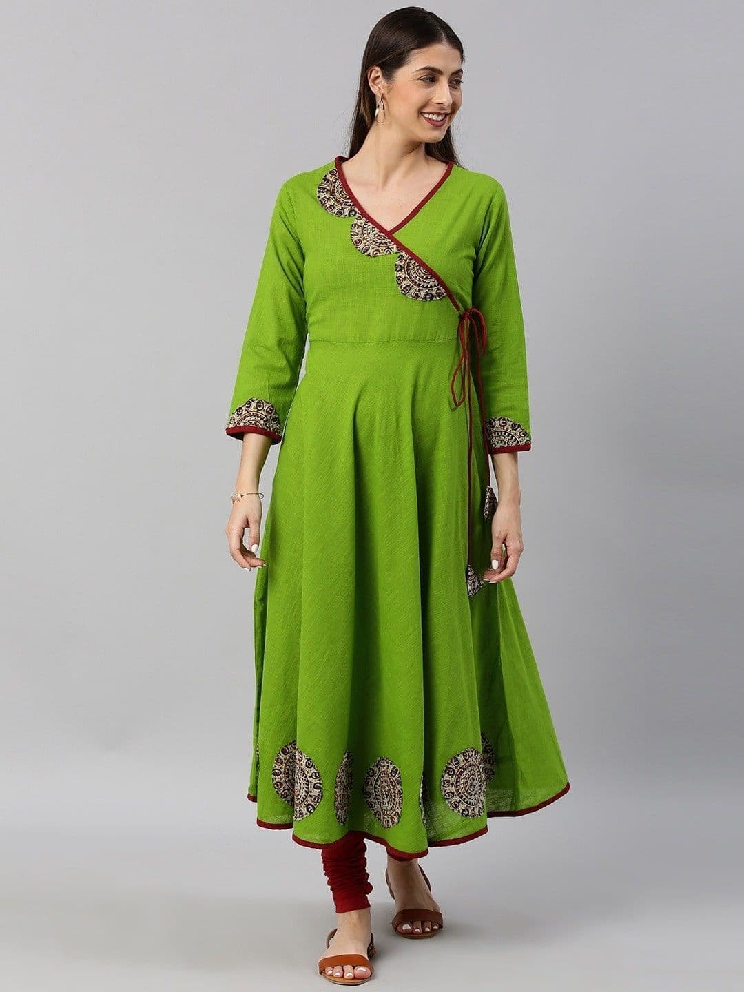 KALINI Women Patchwork Anarkali Kurta thumbnail 2
