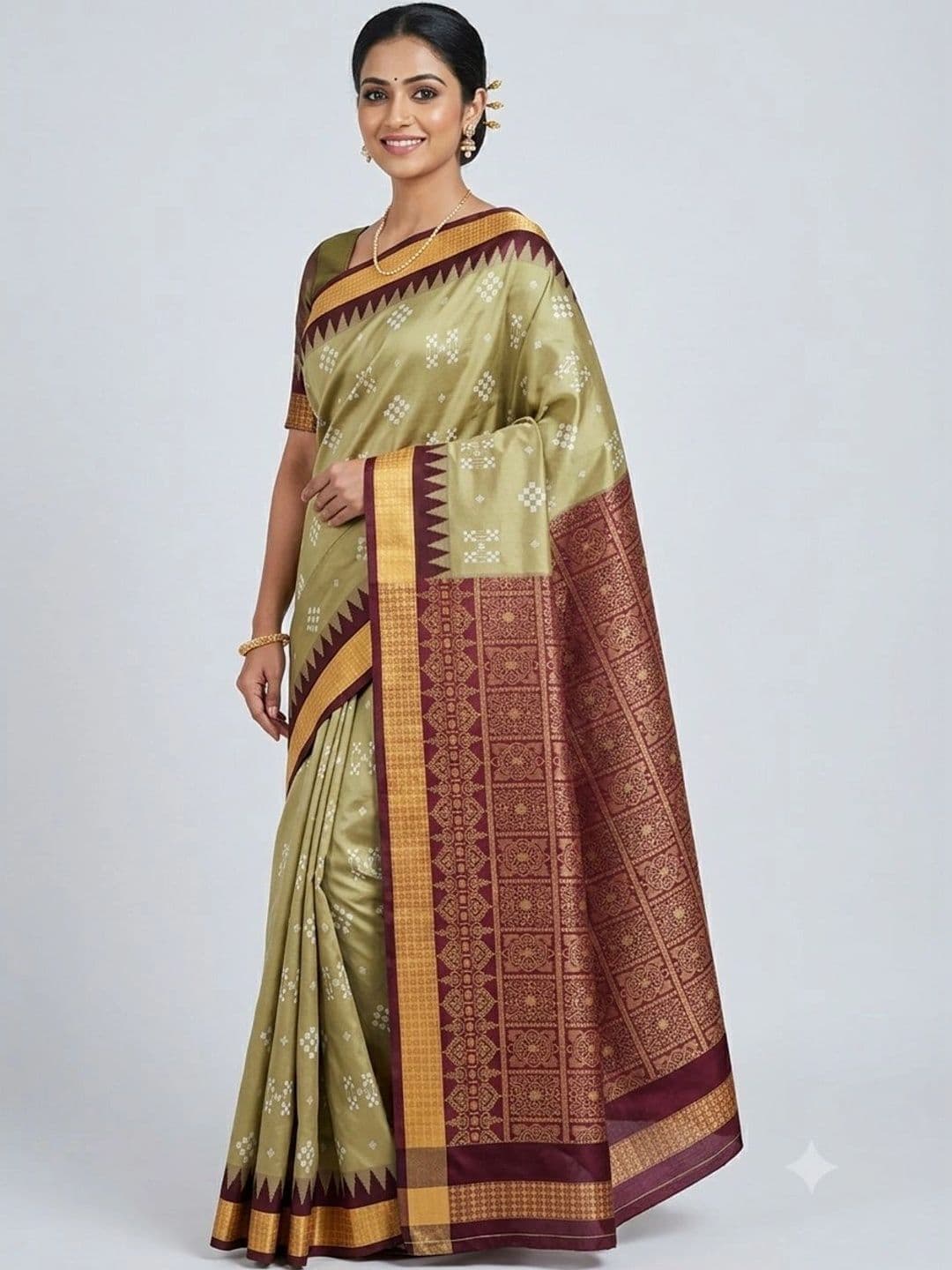 SHOPSILK Zari Art Silk Sambalpuri Saree - view 1