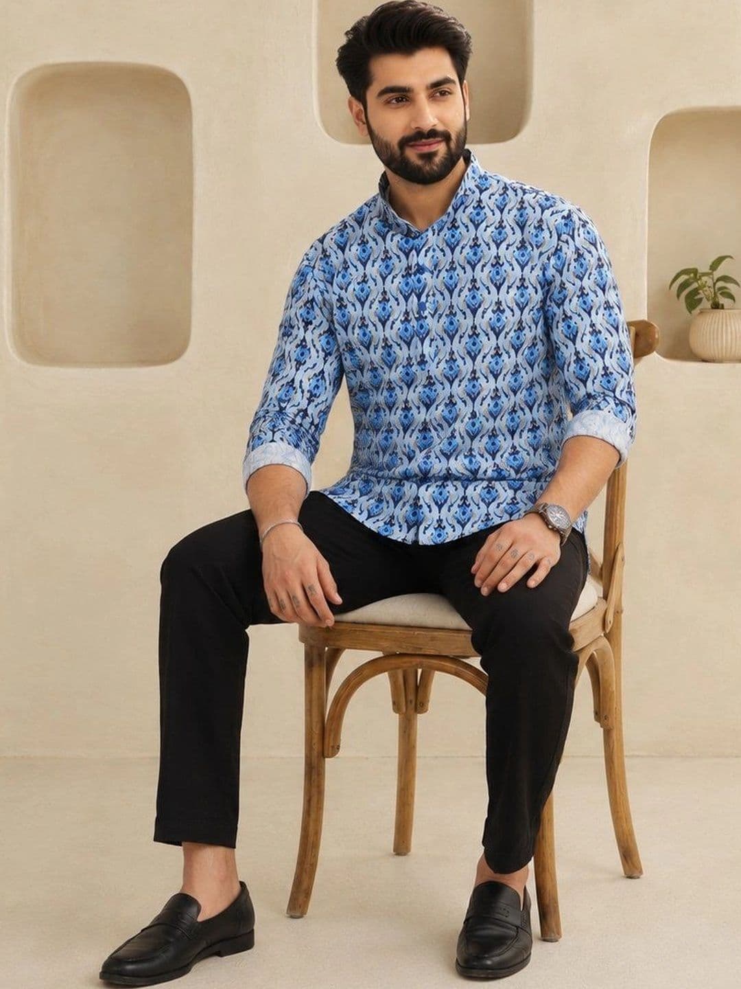 Anouk Men Ethnic Motifs Printed Kurta thumbnail 5