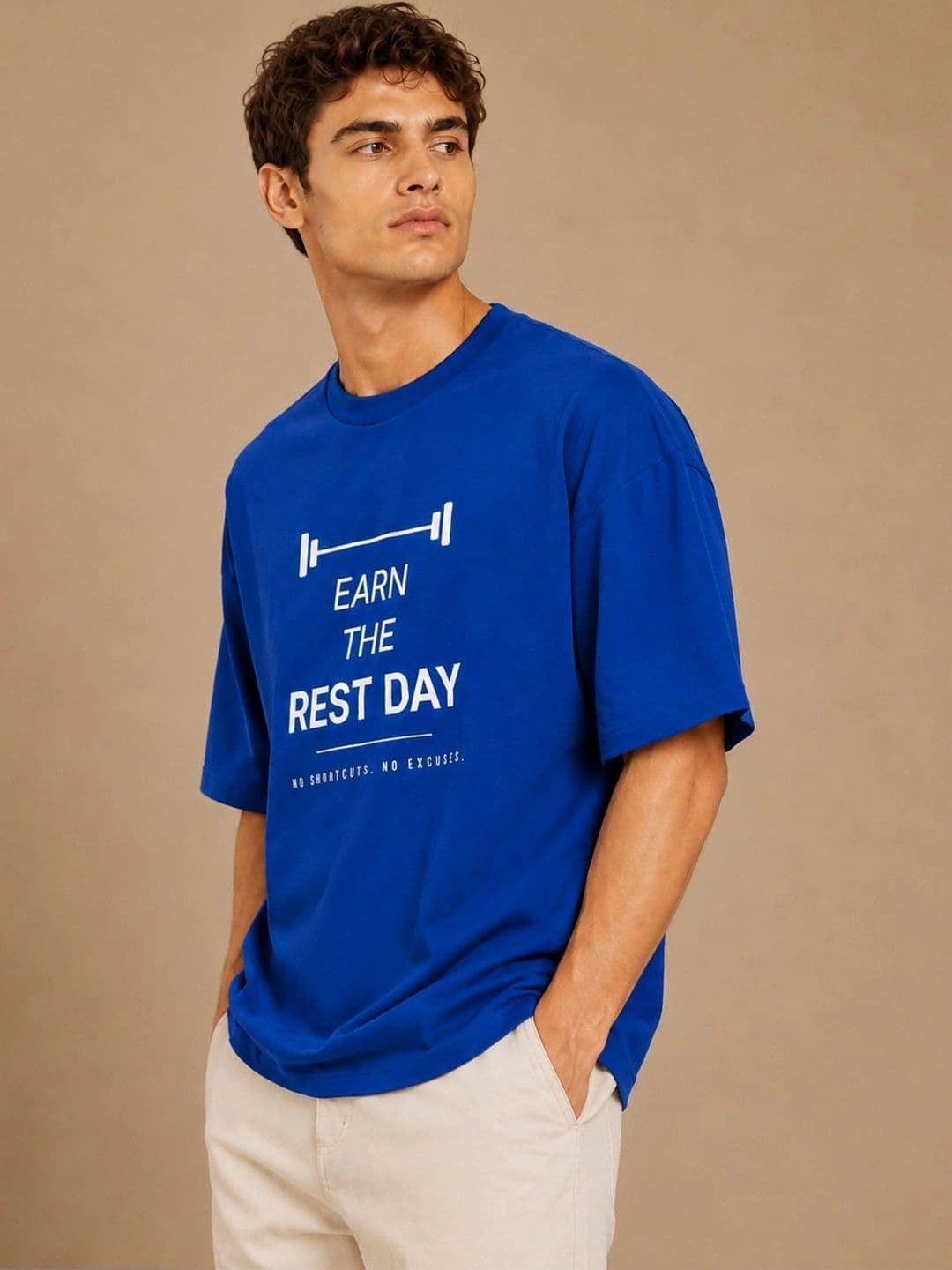 Roadster Men Typography Printed Drop-Shoulder Sleeves T-shirt thumbnail 6