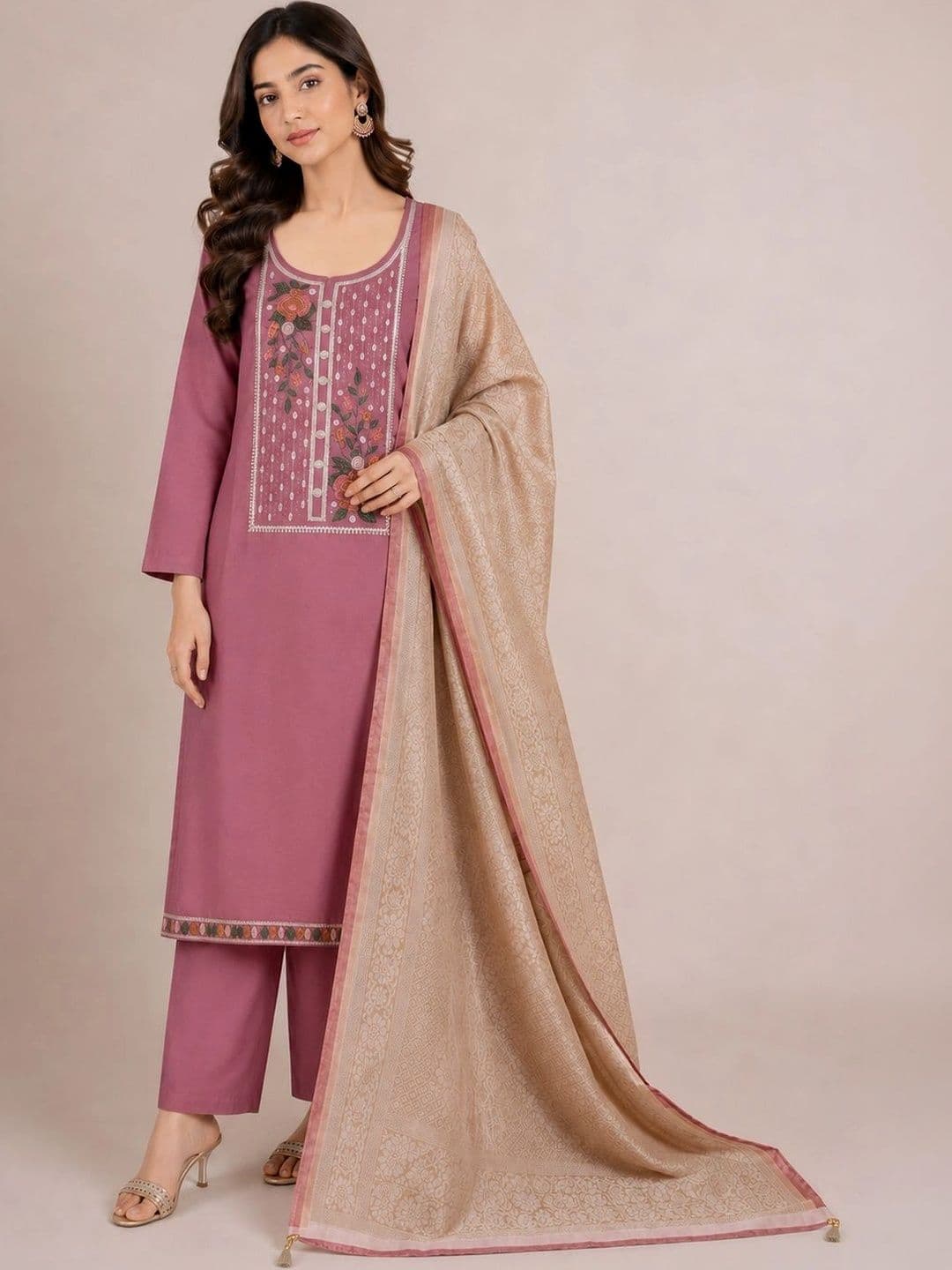 LEBBISKA Pure Cotton Unstitched Dress Material - view 1
