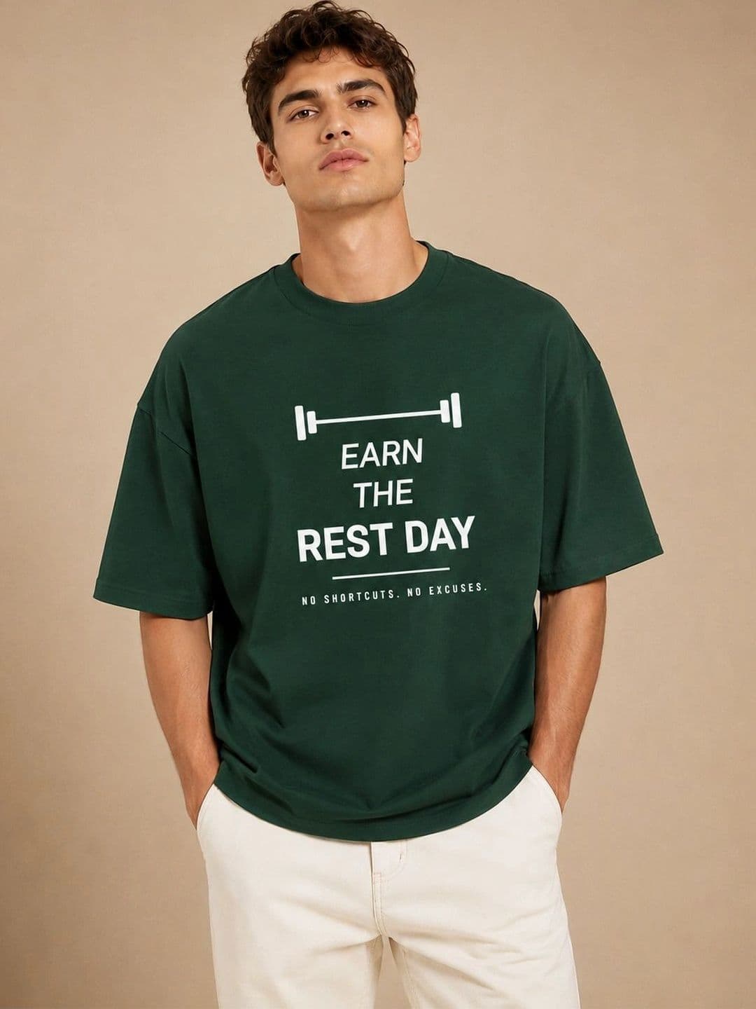 Roadster Men Typography Printed Drop-Shoulder Sleeves T-shirt thumbnail 3