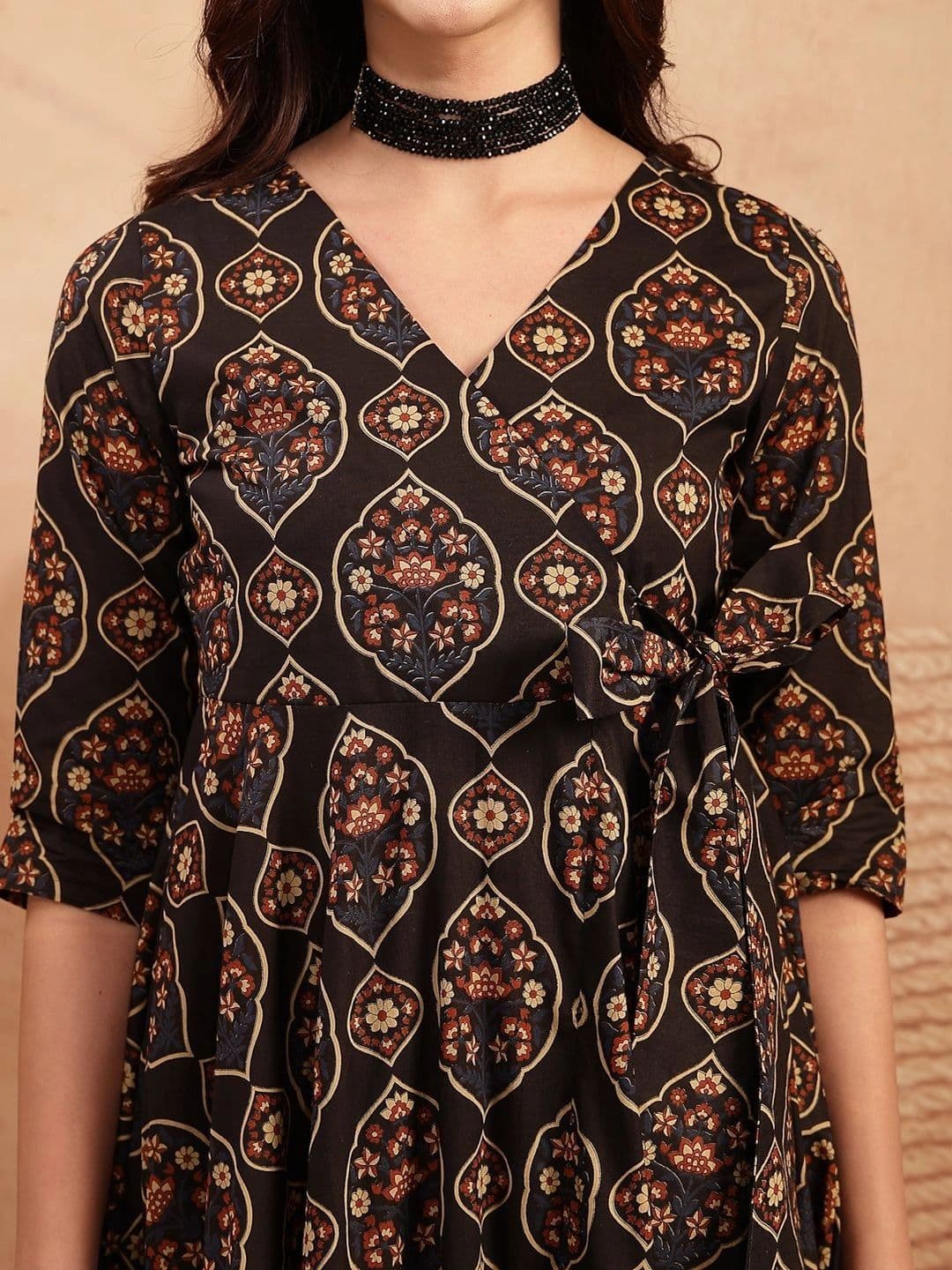 GULMOHAR JAIPUR Women Ethnic Motifs Printed Regular Pure Cotton Kurta with Palazzos & With Dupatta thumbnail 5