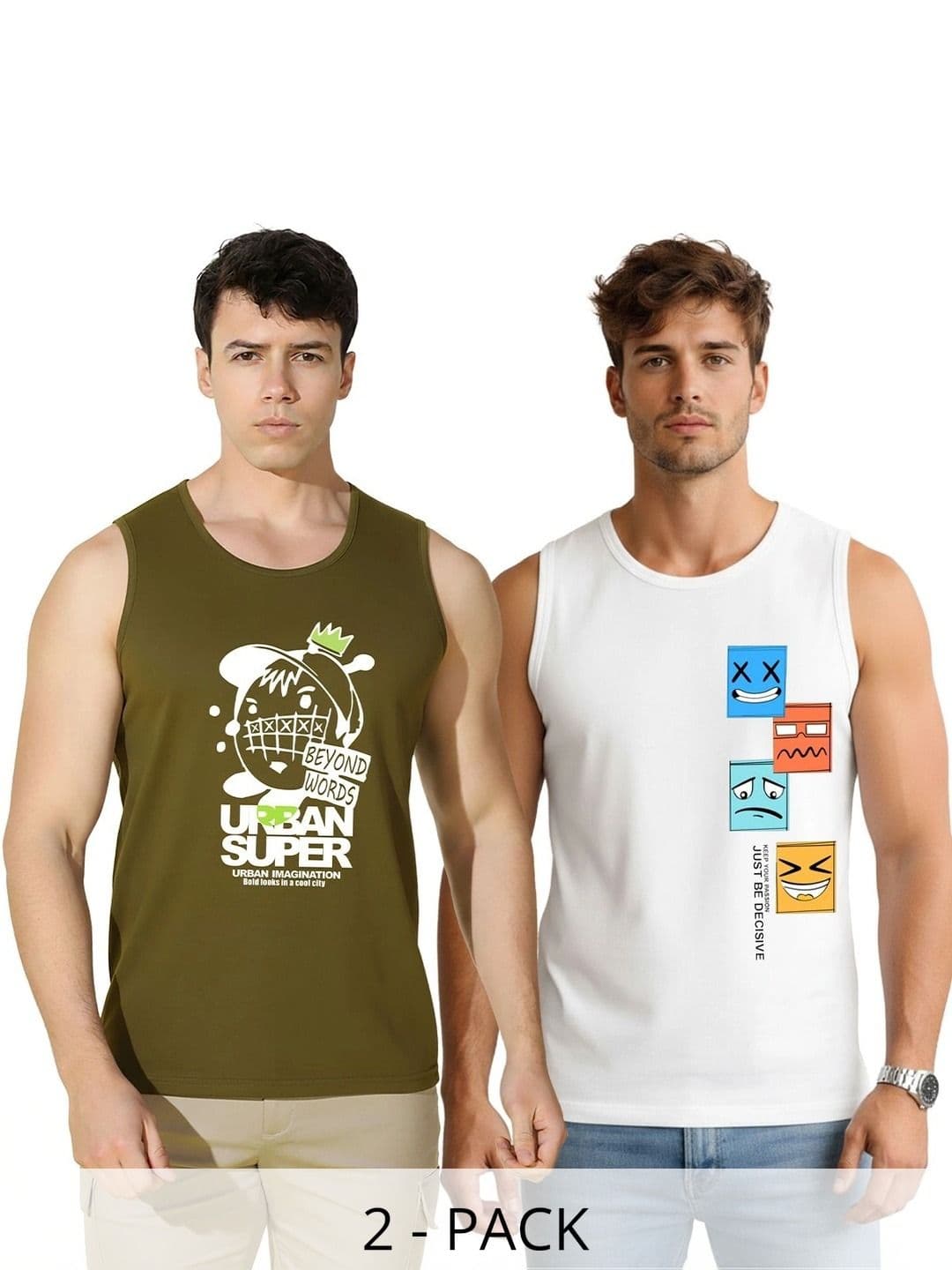 CRYPTIC Men Pack Of 2 Cotton Printed T-shirt - view 1