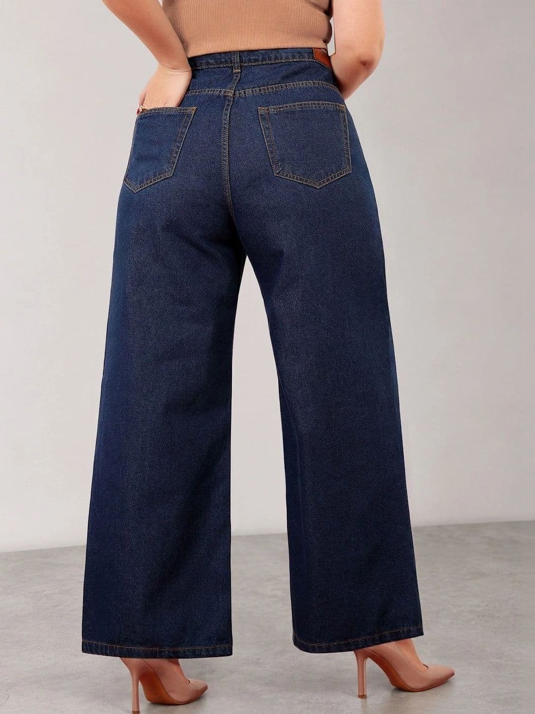 Miss Chase A+ Women Wide Leg High-Rise Heavy Fade Jeans thumbnail 2