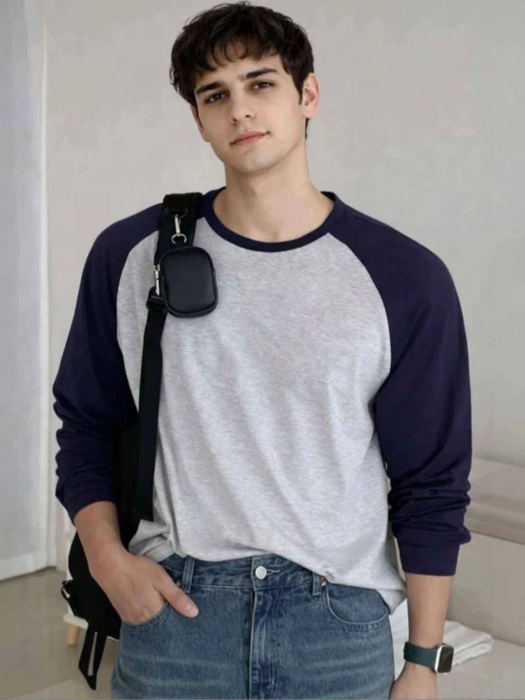 BI FASHION Men 2 Colourblocked Pure Cotton T-shirt thumbnail 4