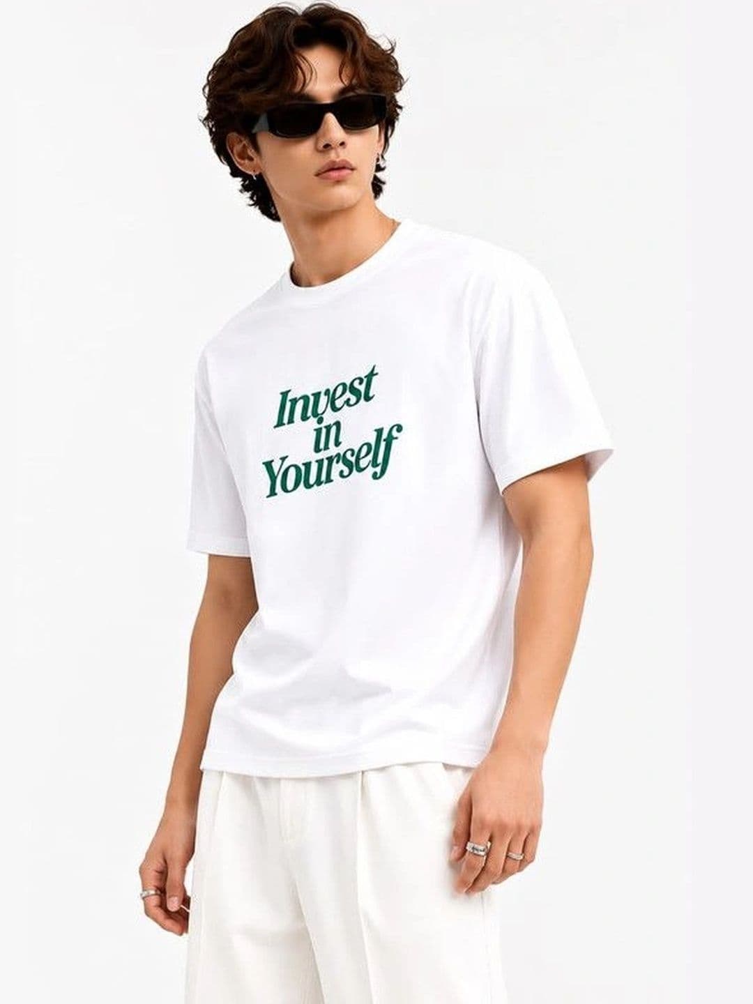 9TUNKI Men Typography Printed Pure Cotton T-shirt thumbnail 2