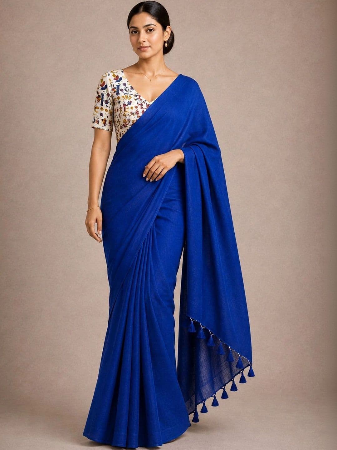 TWRIL Kalamkari Pure Cotton Saree - view 1