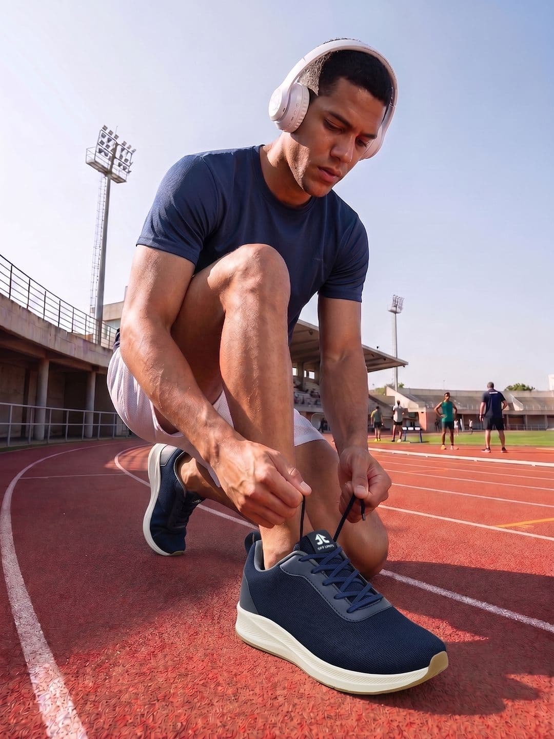 OFF LIMITS Men Blue Mesh Running Non-Marking Shoes thumbnail 4