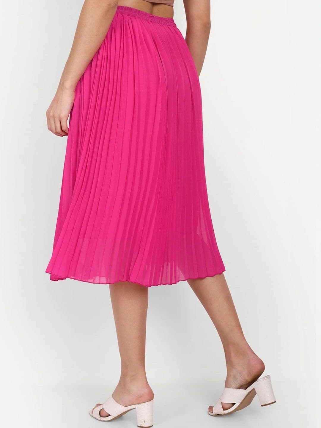 Aaruvi Ruchi Verma Women Accordion Pleated Midi A-Line Skirt thumbnail 7
